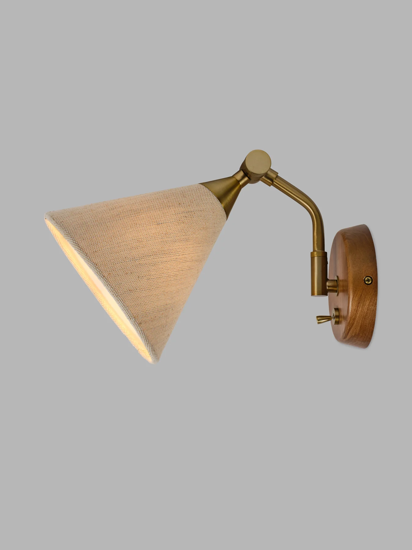 Dryden Wall Light Walnut/Natural - Image 3
