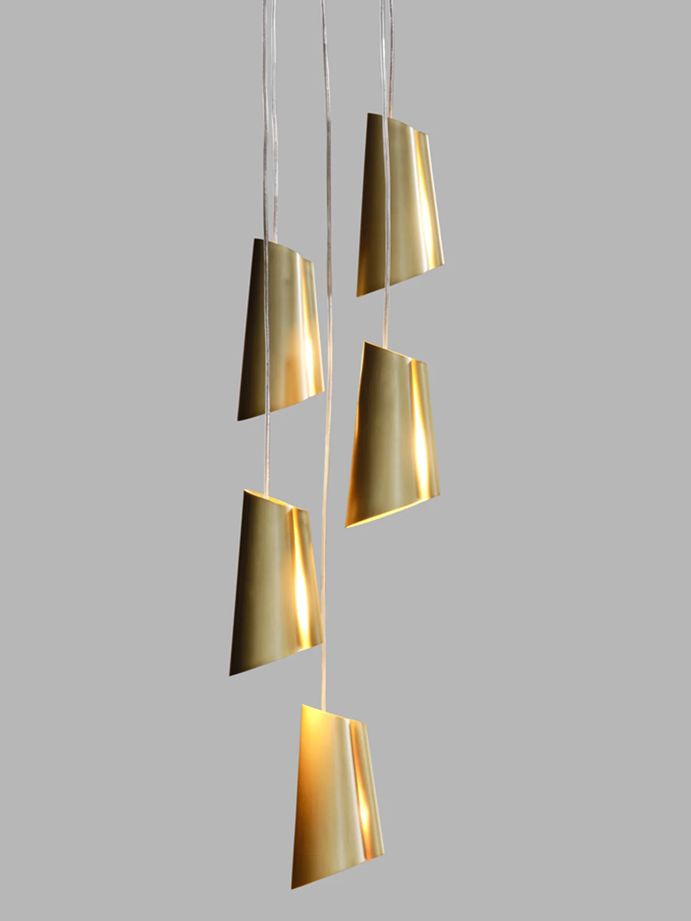 Pasmore Metal 5 Light Pendant Brass - Image 3