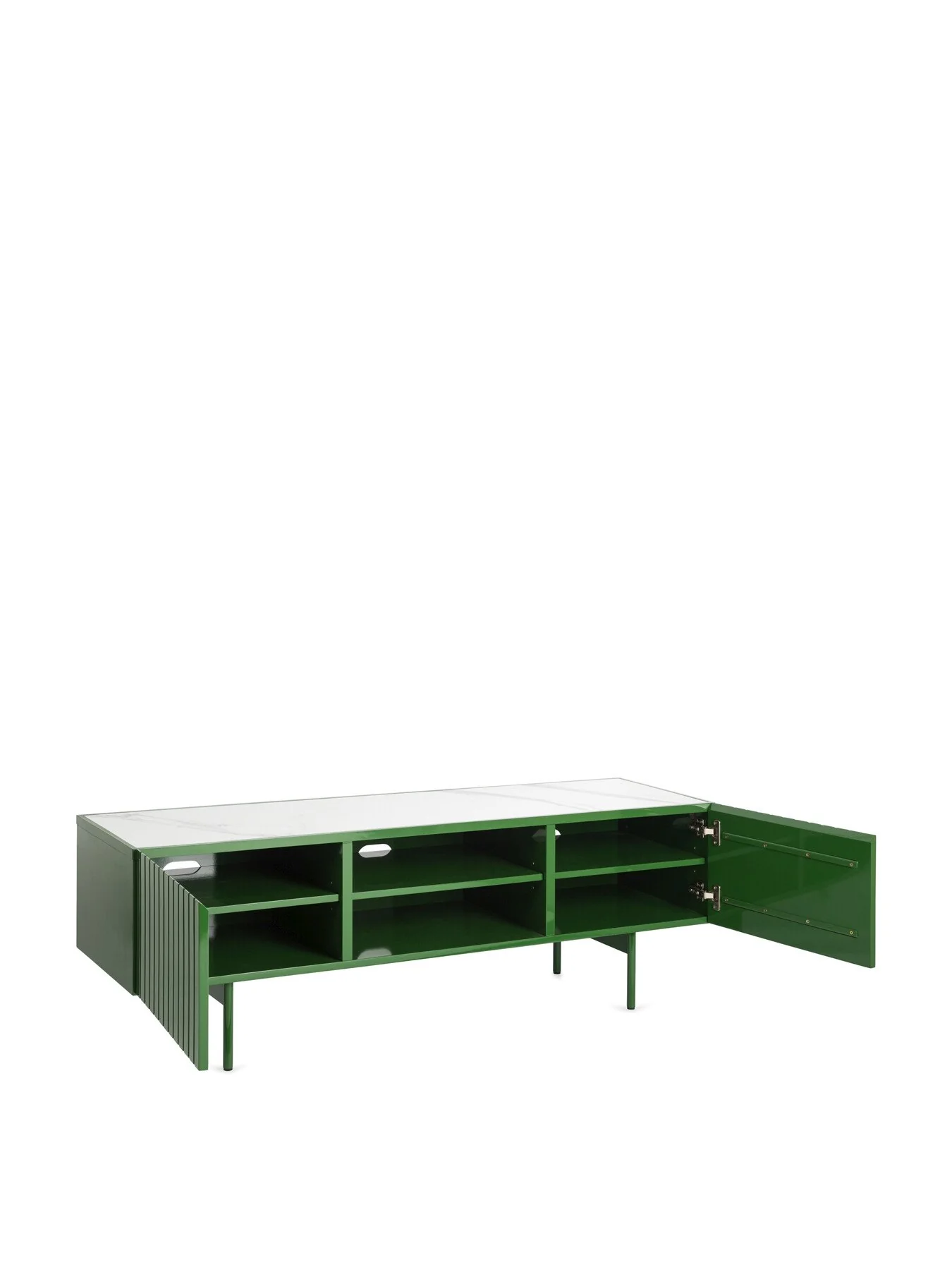 Riga AV Unit White Ceramic High Gloss Green - Image 4