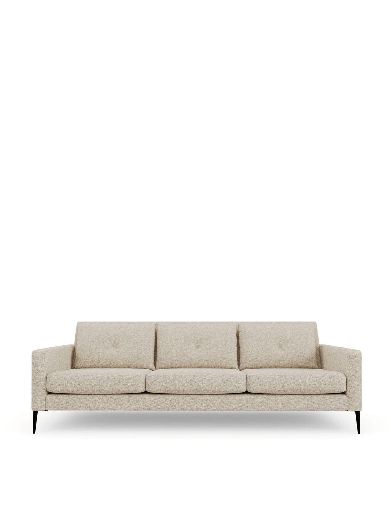 Brunel Tessuta Oatmeal 4-Seater Sofa - Image 3