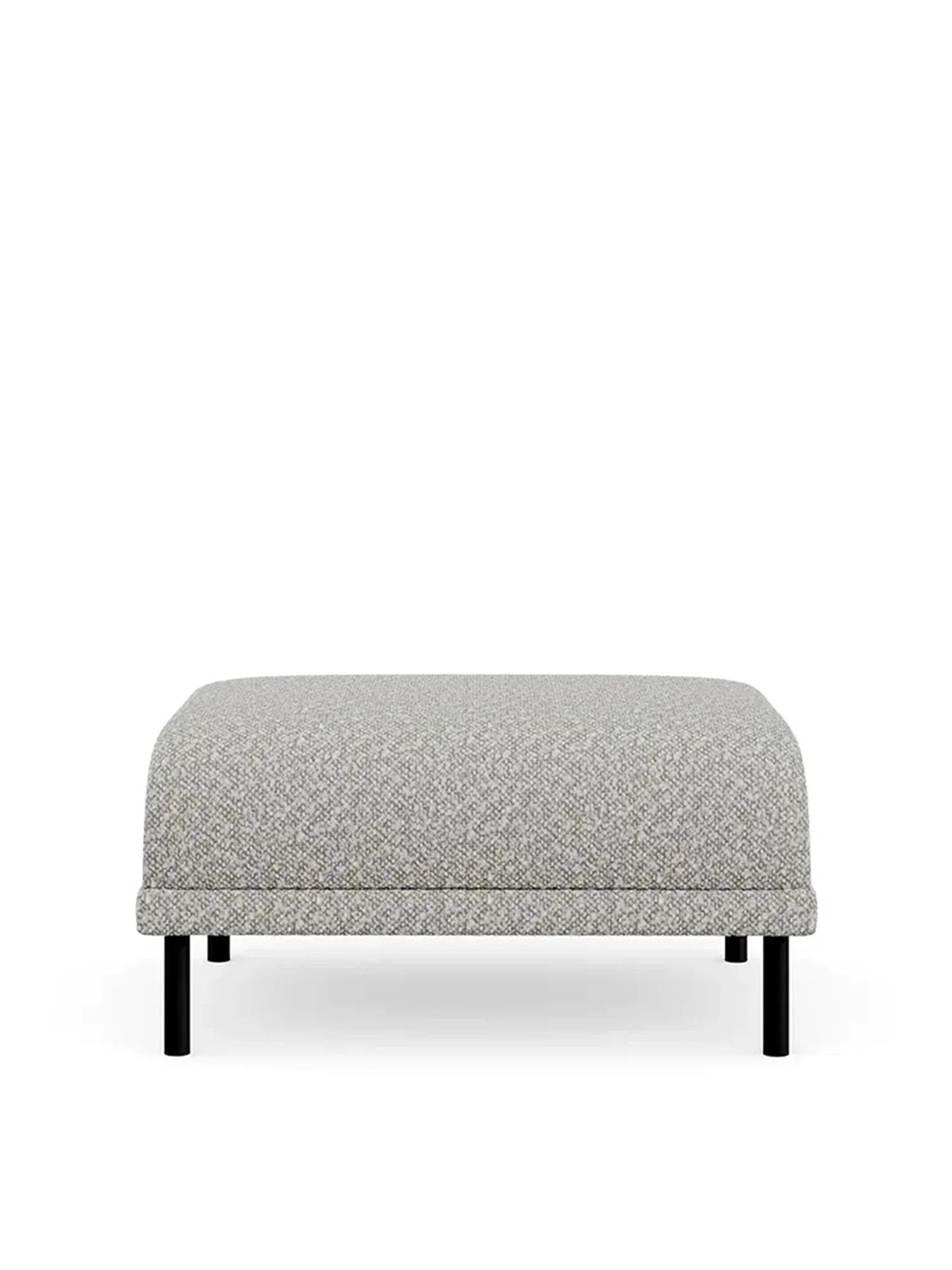 Harri Chunky Bouclé Footstool Ecru - Image 2