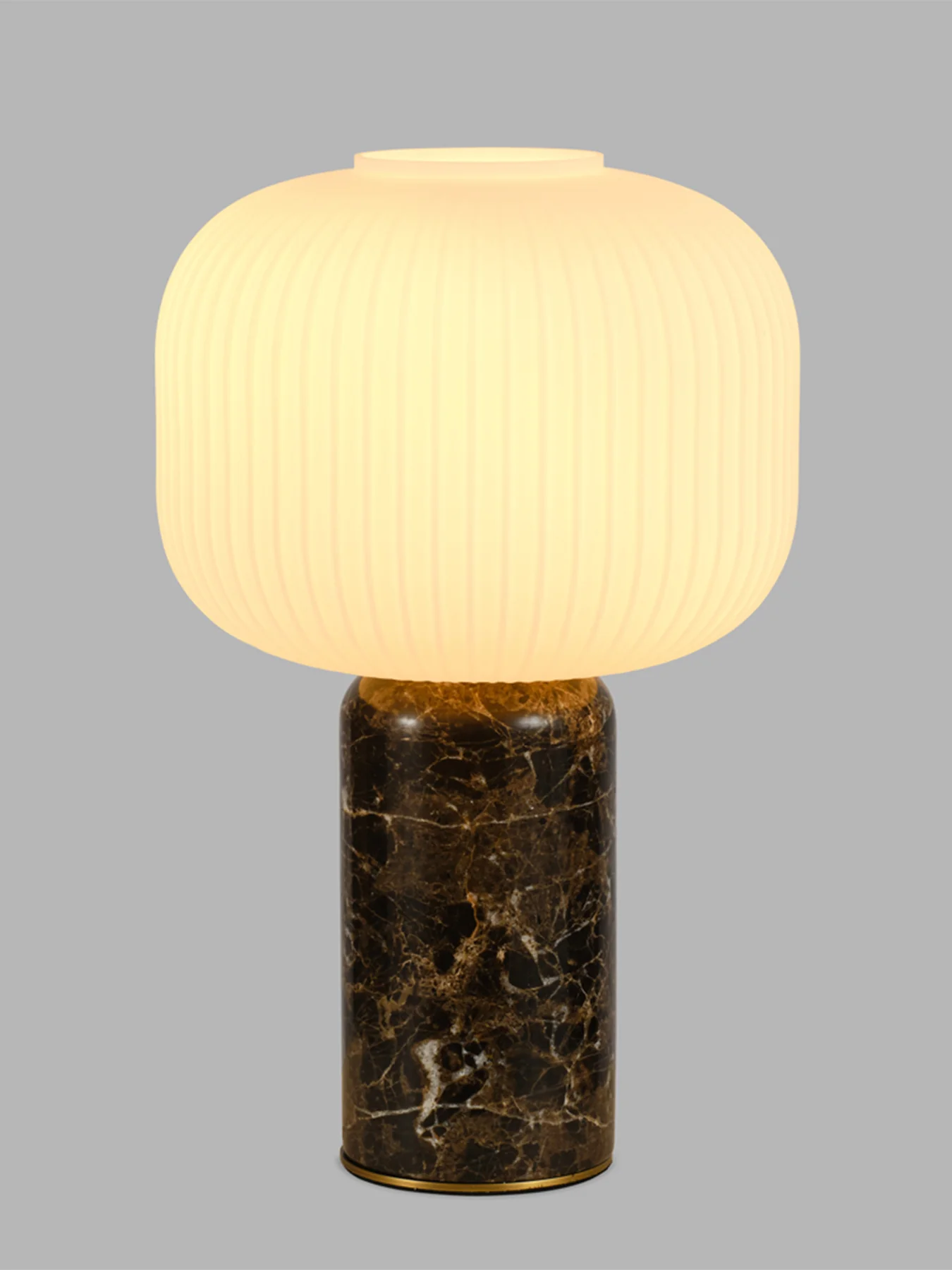 Opal Lantern Table Lamp Cocoa Marble - Image 2