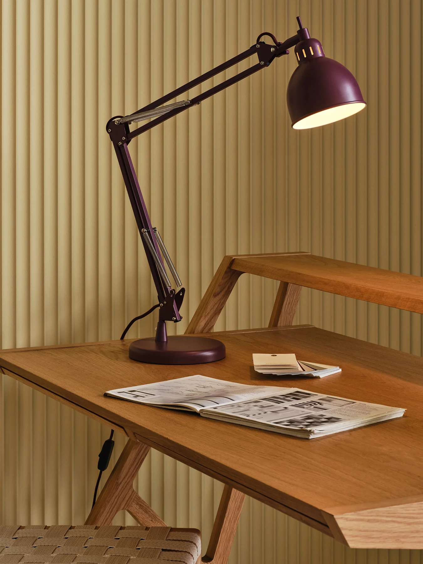 Spencer Metal Desk Lamp Berry - Image 2