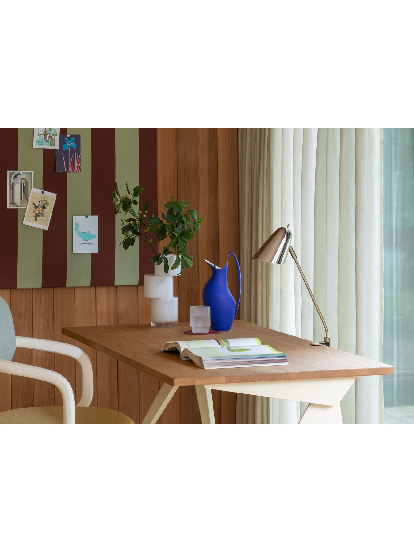 Heal’s Helsinki Long Arm Clamp Wall/Table Lamp Chrome - Image 2