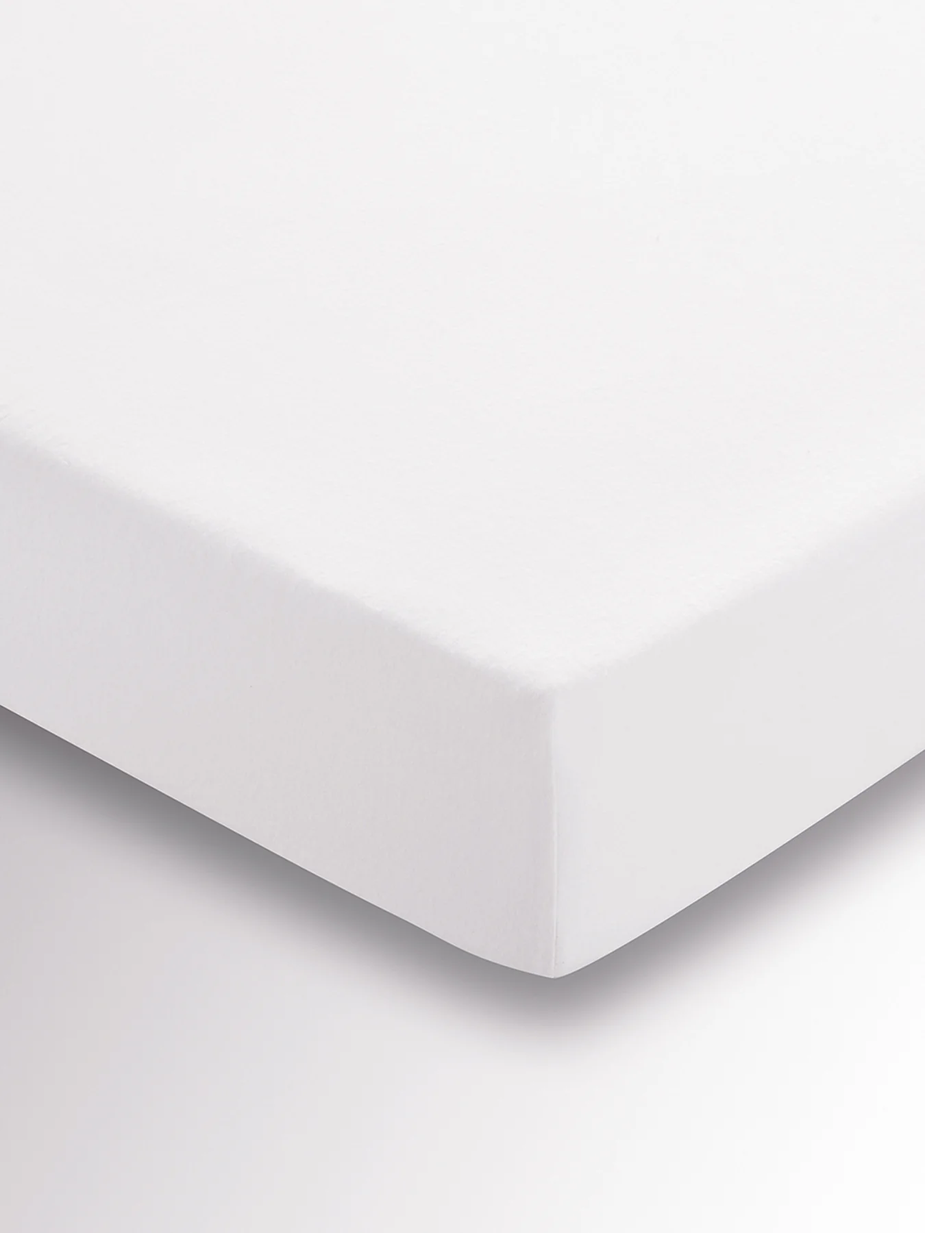 White Brushed Cotton Fitted Sheet King
