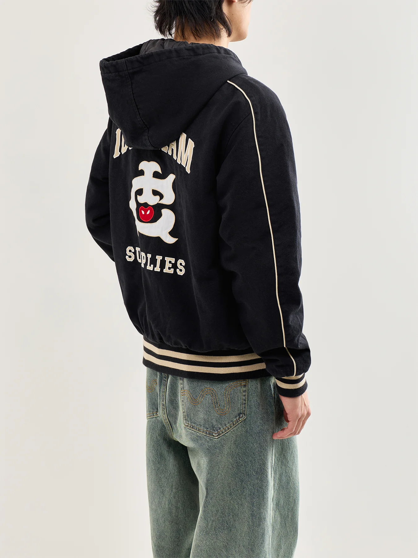 Hooded Work Jacket Black - Image 5