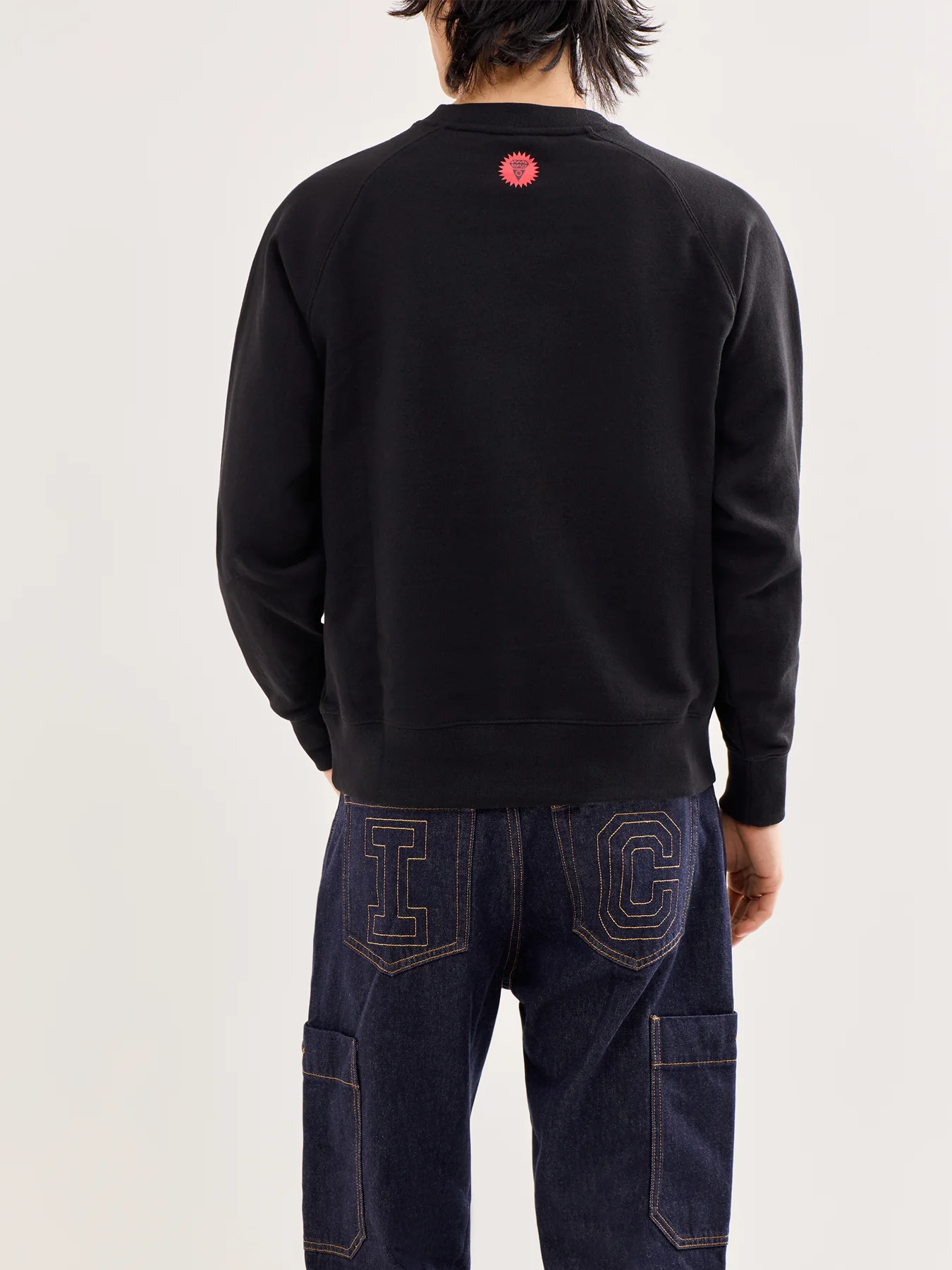 Spray Paint Running Dog Crewneck Black - Image 5