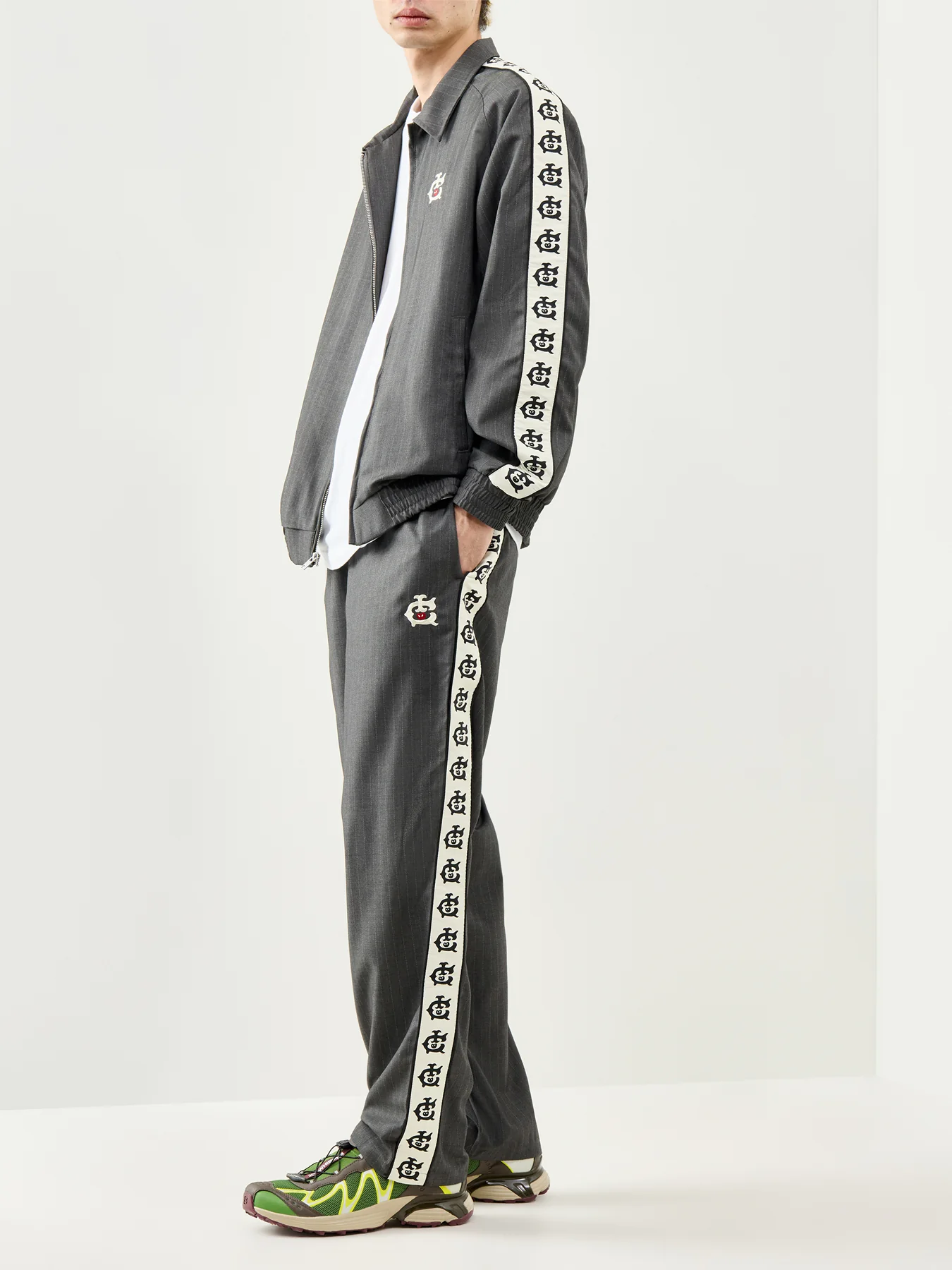 Team Ic Pinstripe Skate Pants Grey - Image 2