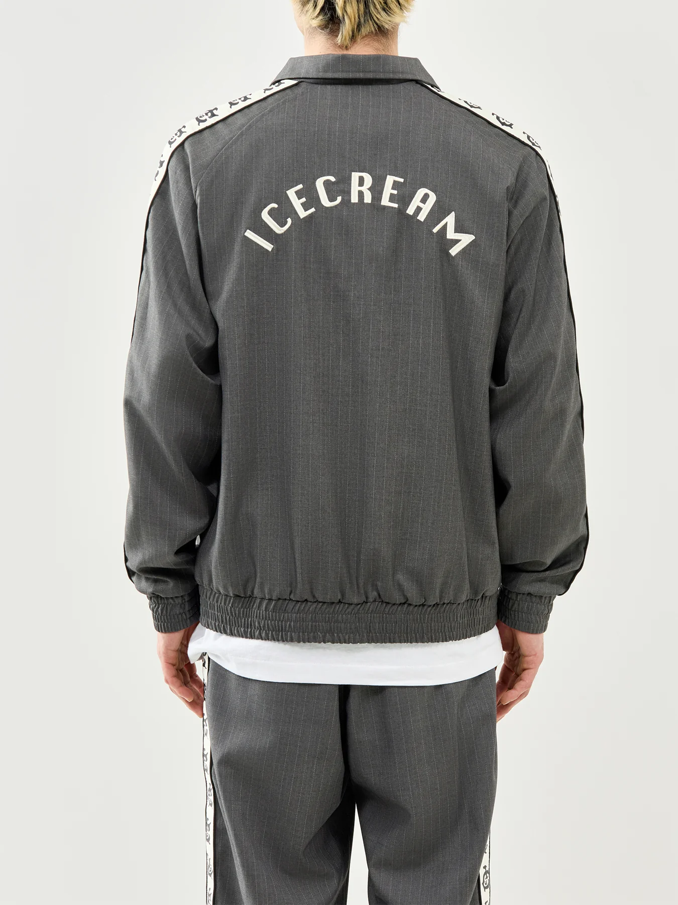 Team Ic Pinstripe Track Jacket Grey - Image 5