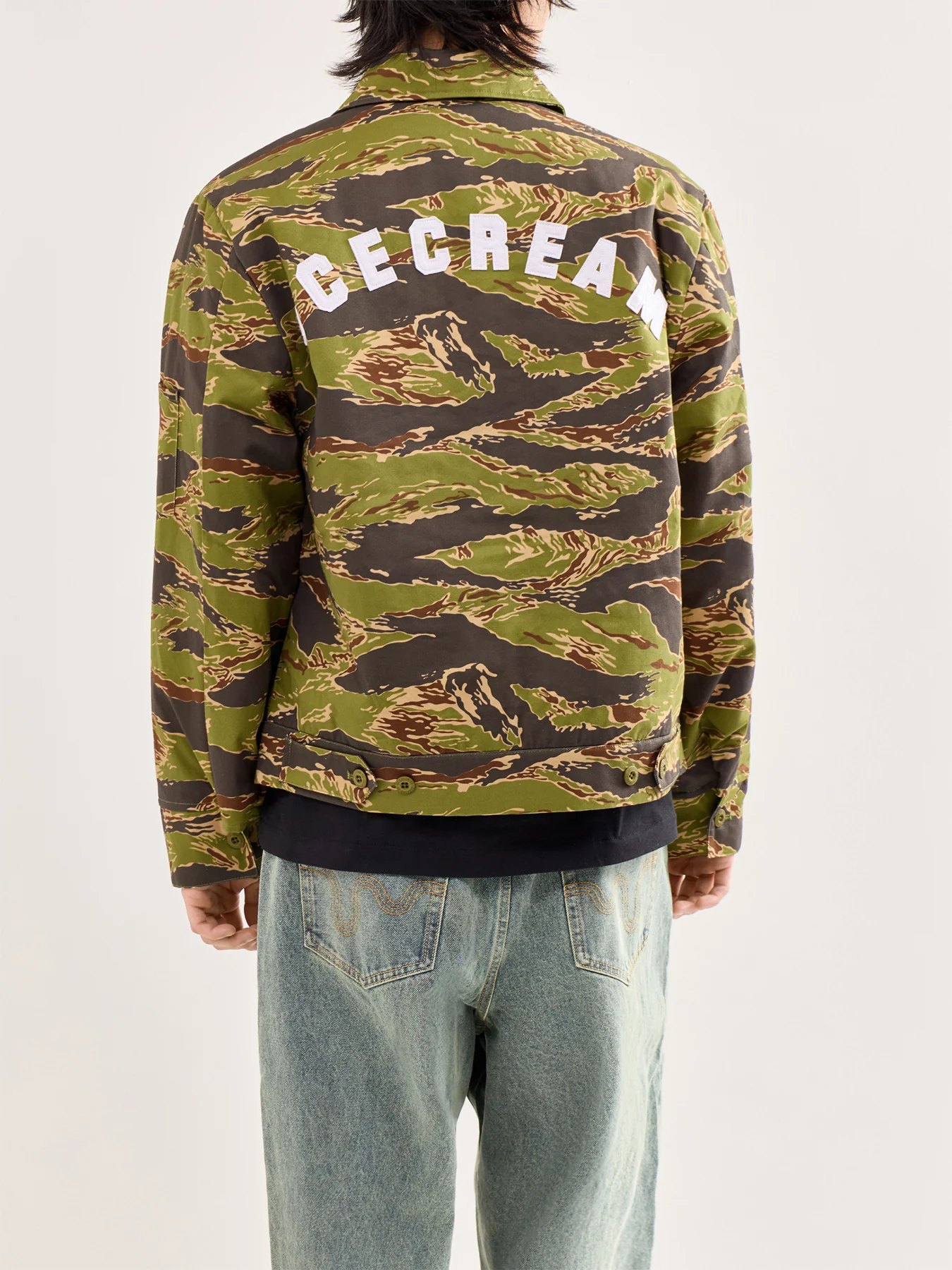 Tiger Stripe Work Jacket Green - Image 5