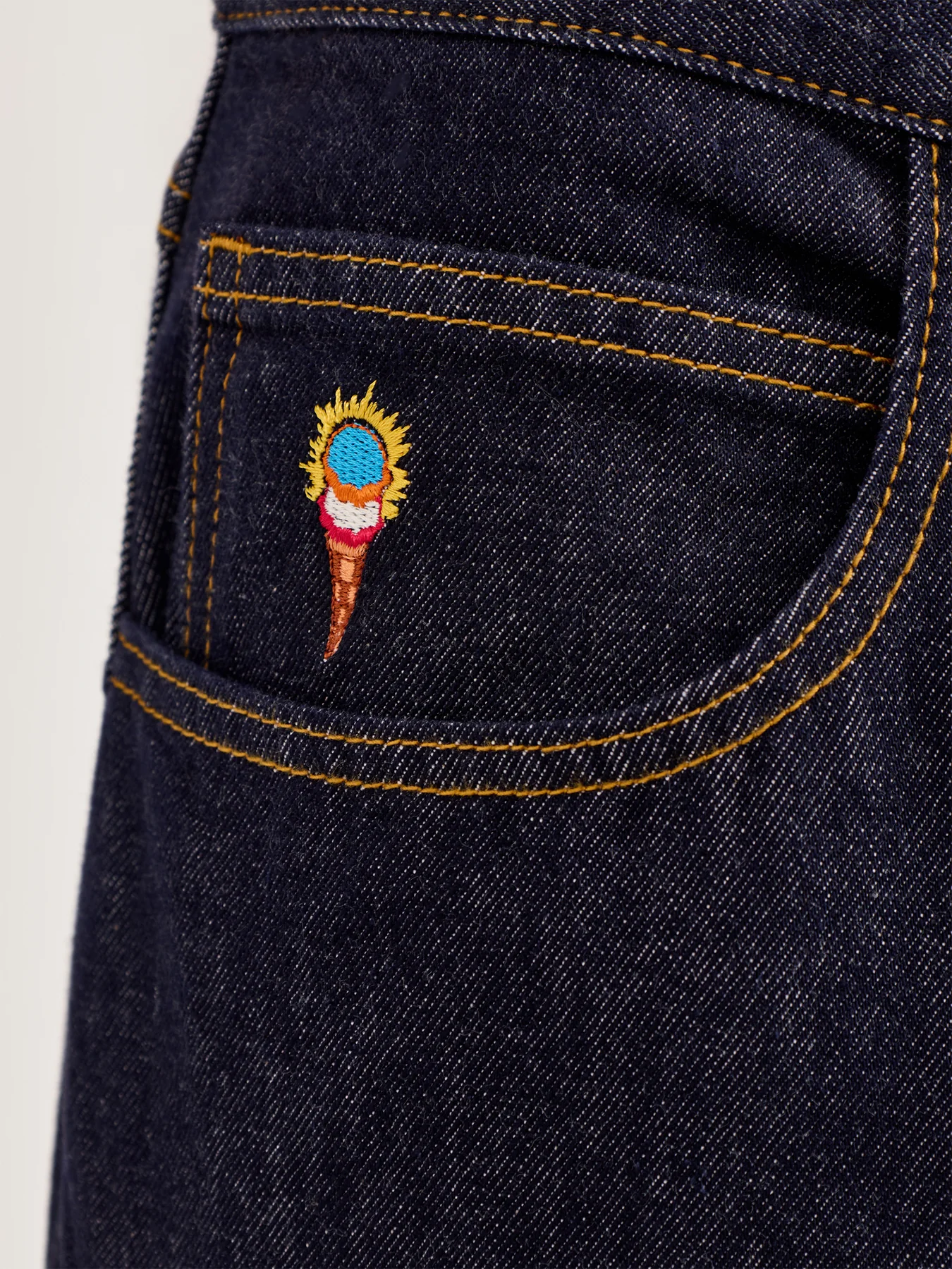 Western Denim Pants Purple - Image 3