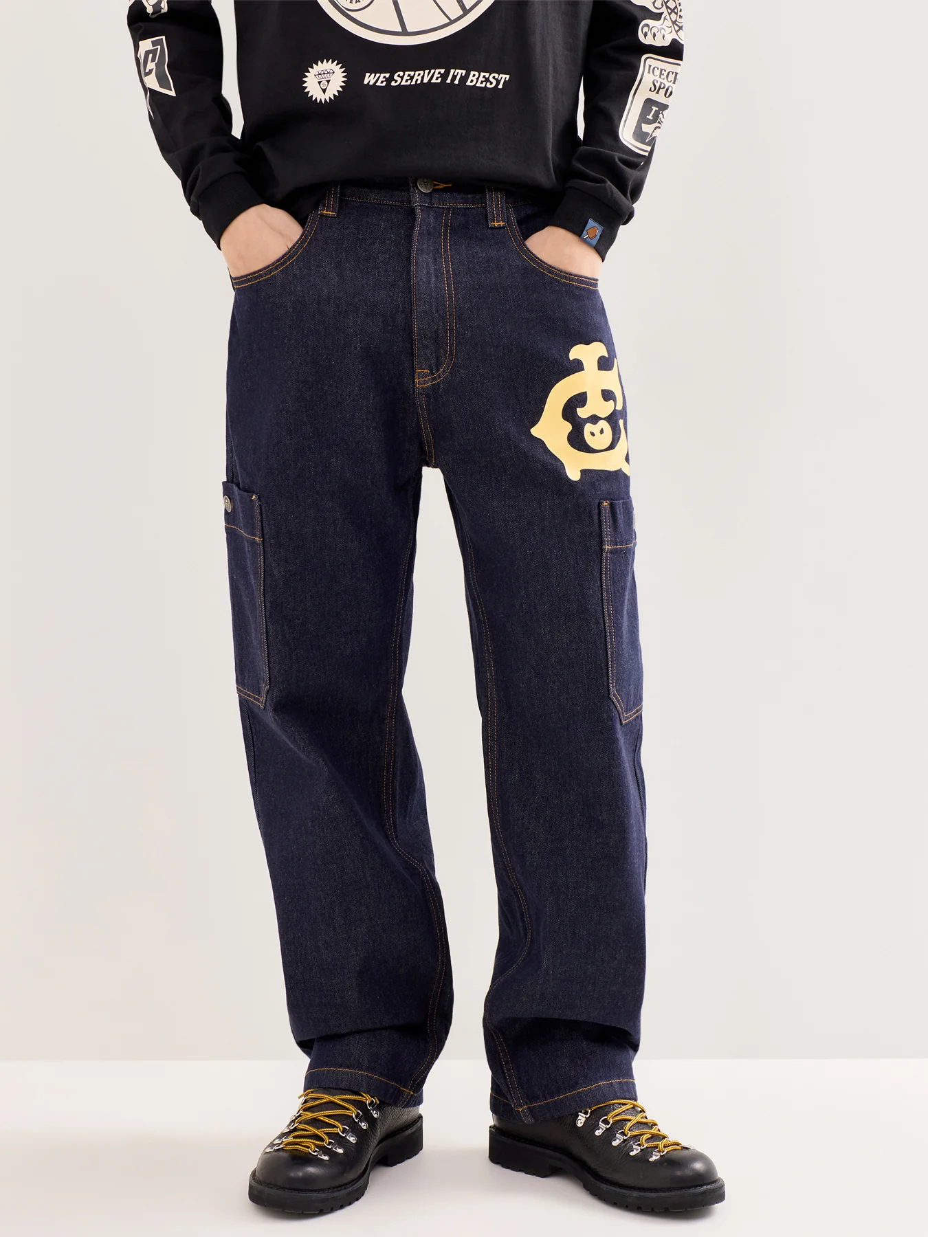 Western Denim Pants Purple - Image 4