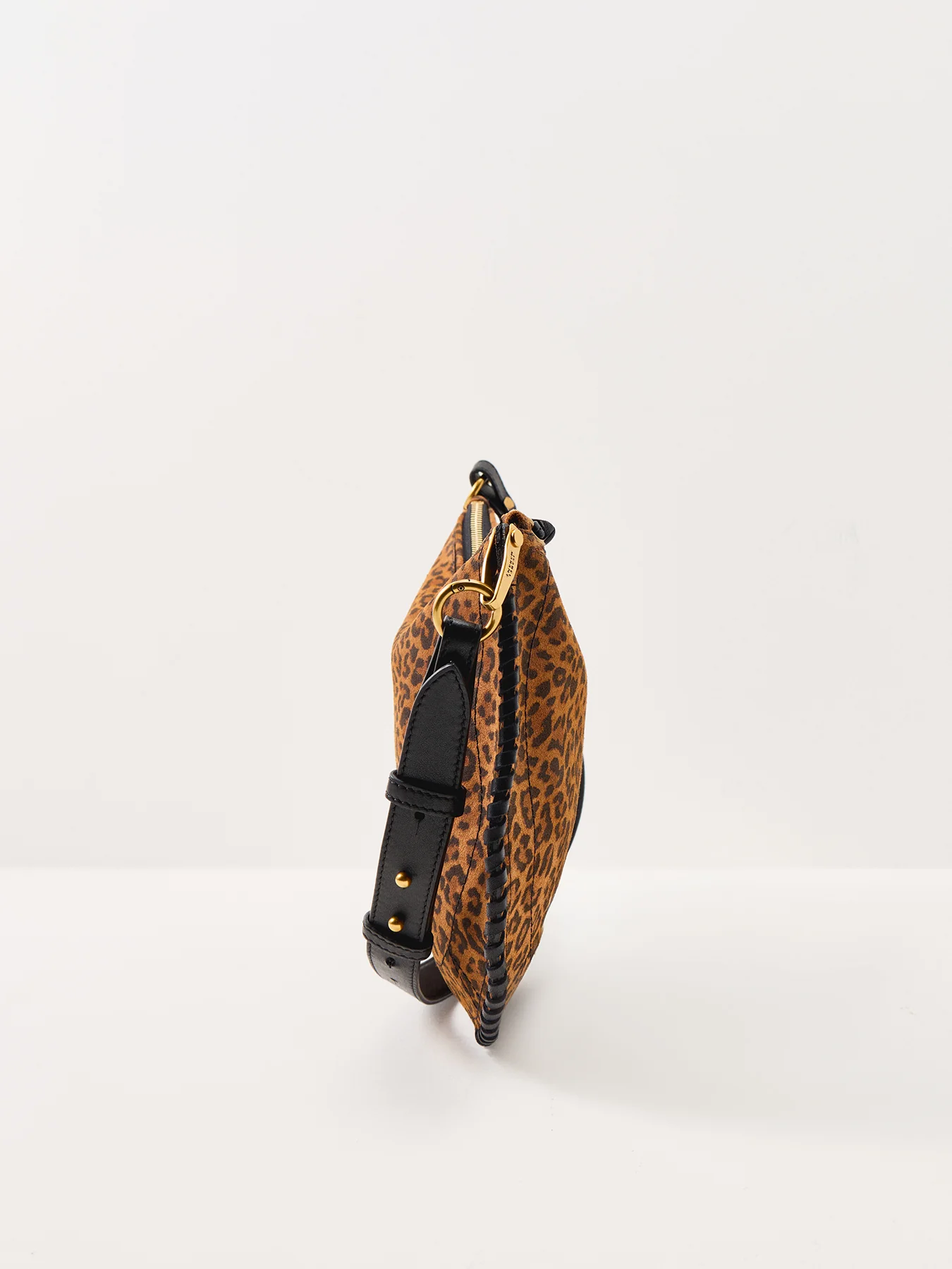 Oskan Soft Zip Crossbody Bag Leopard - Image 4
