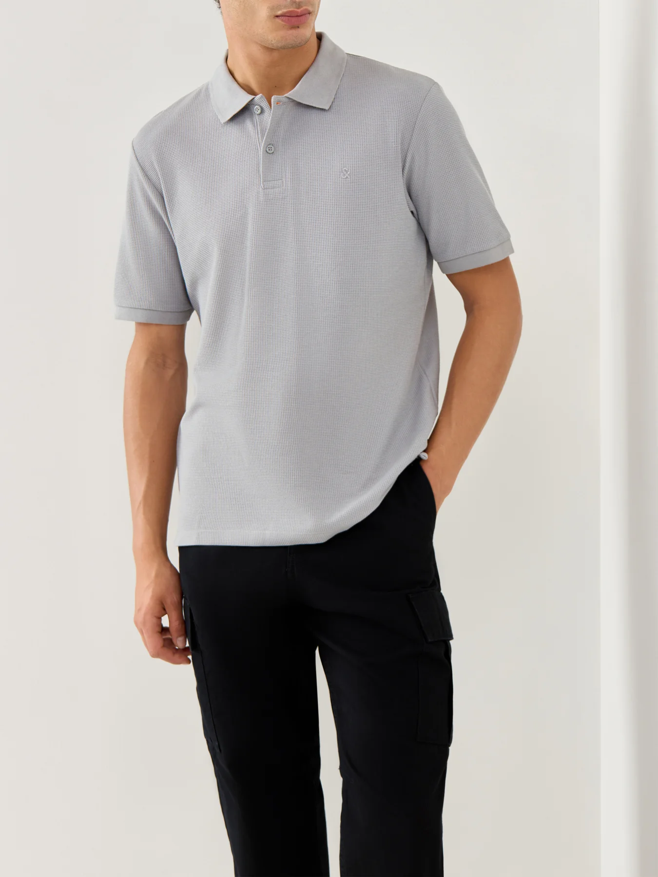 Austin Short Sleeve Polo Grey - Image 4