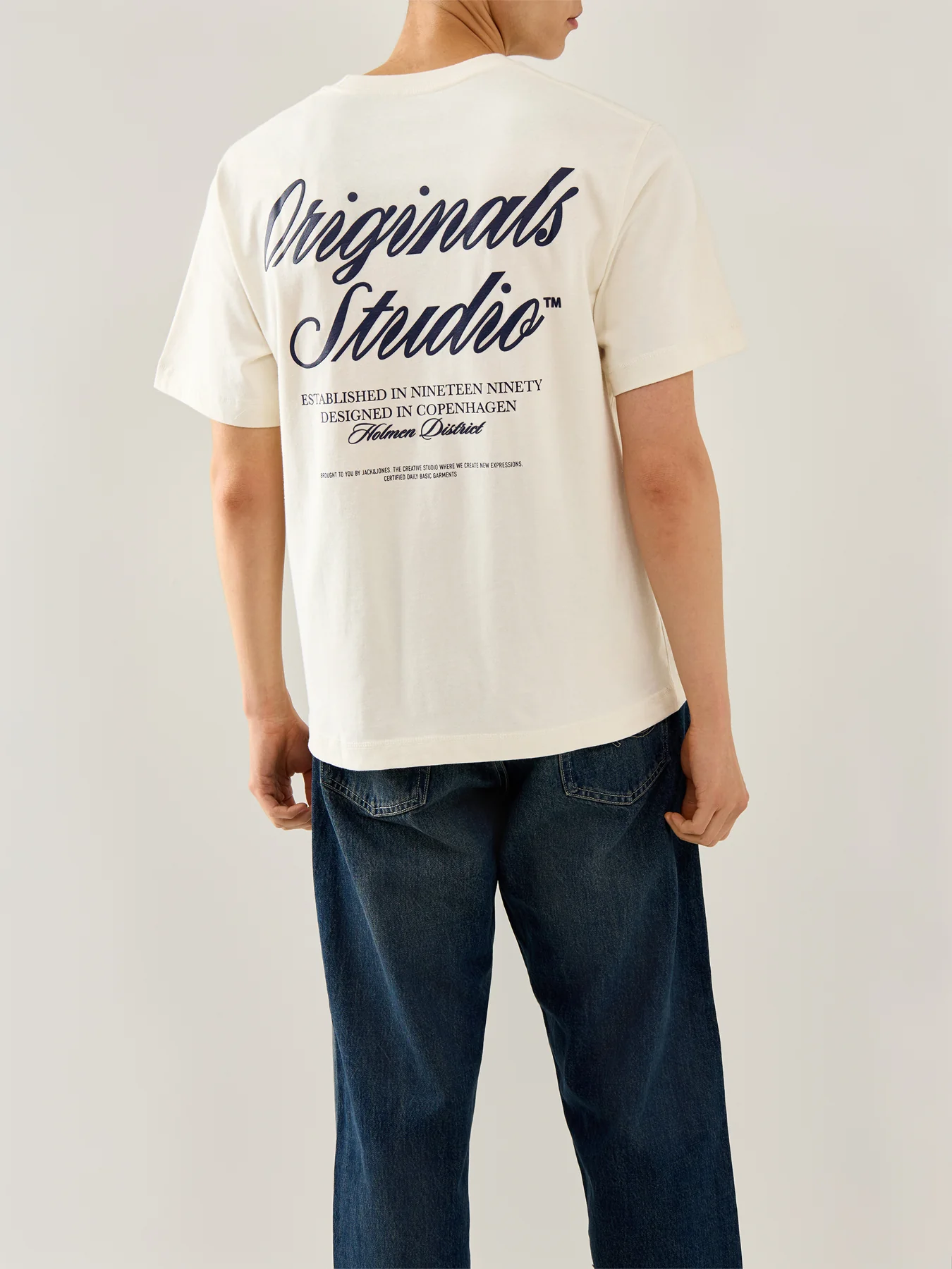 Typo T-Shirt Crew Neck Antique White - Image 5