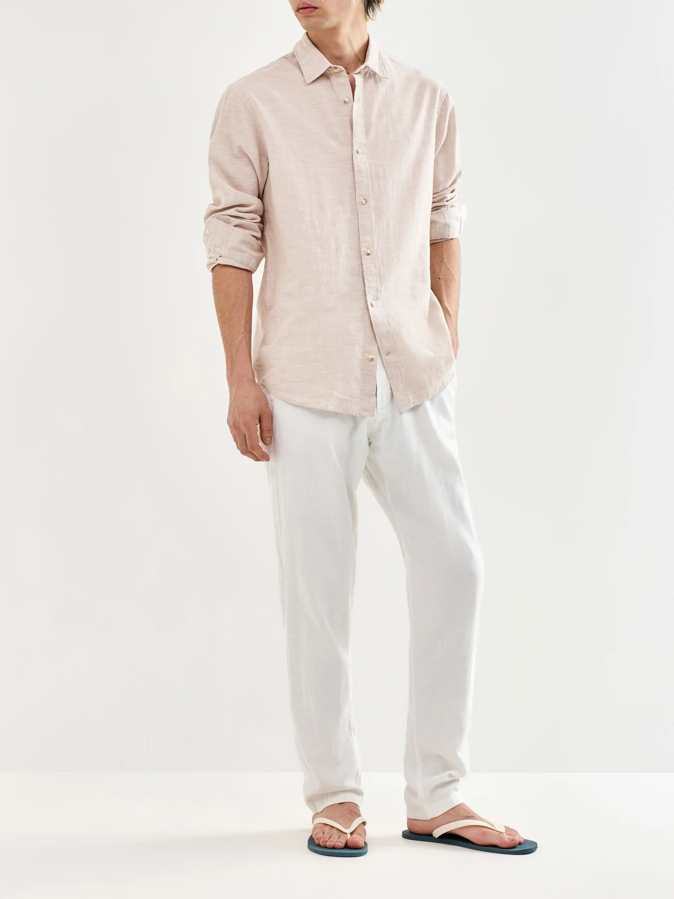 Summer Linen Blend Shirt Cream - Image 2