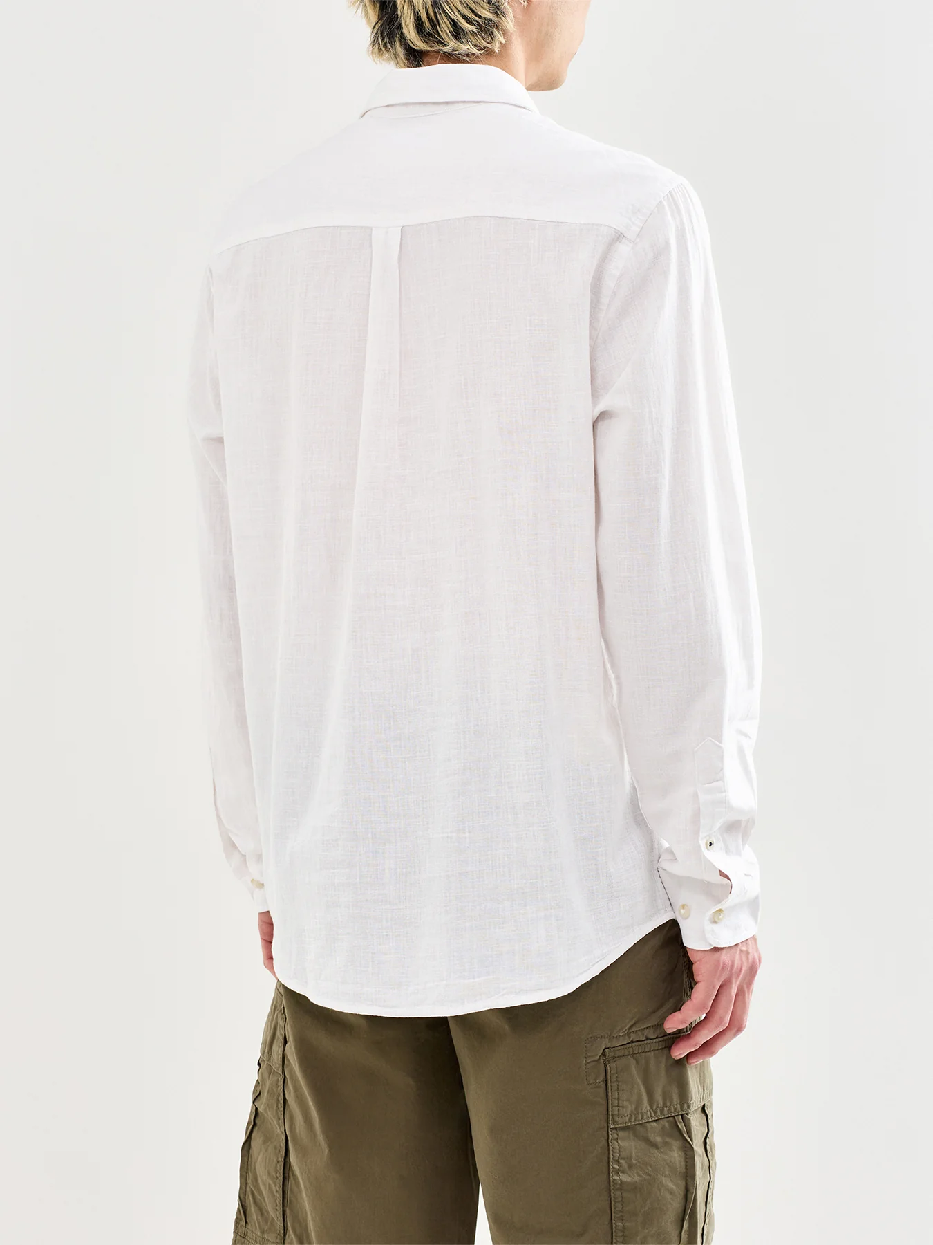 Summer Linen Blend Shirt White - Image 5