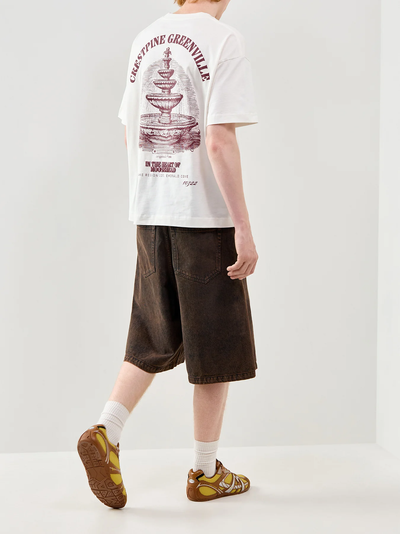 Back Print T Shirt White - Image 2