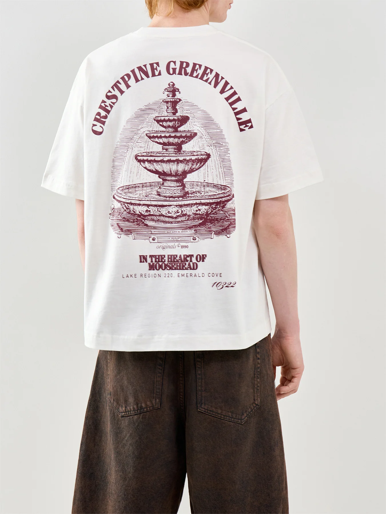 Back Print T Shirt White - Image 5