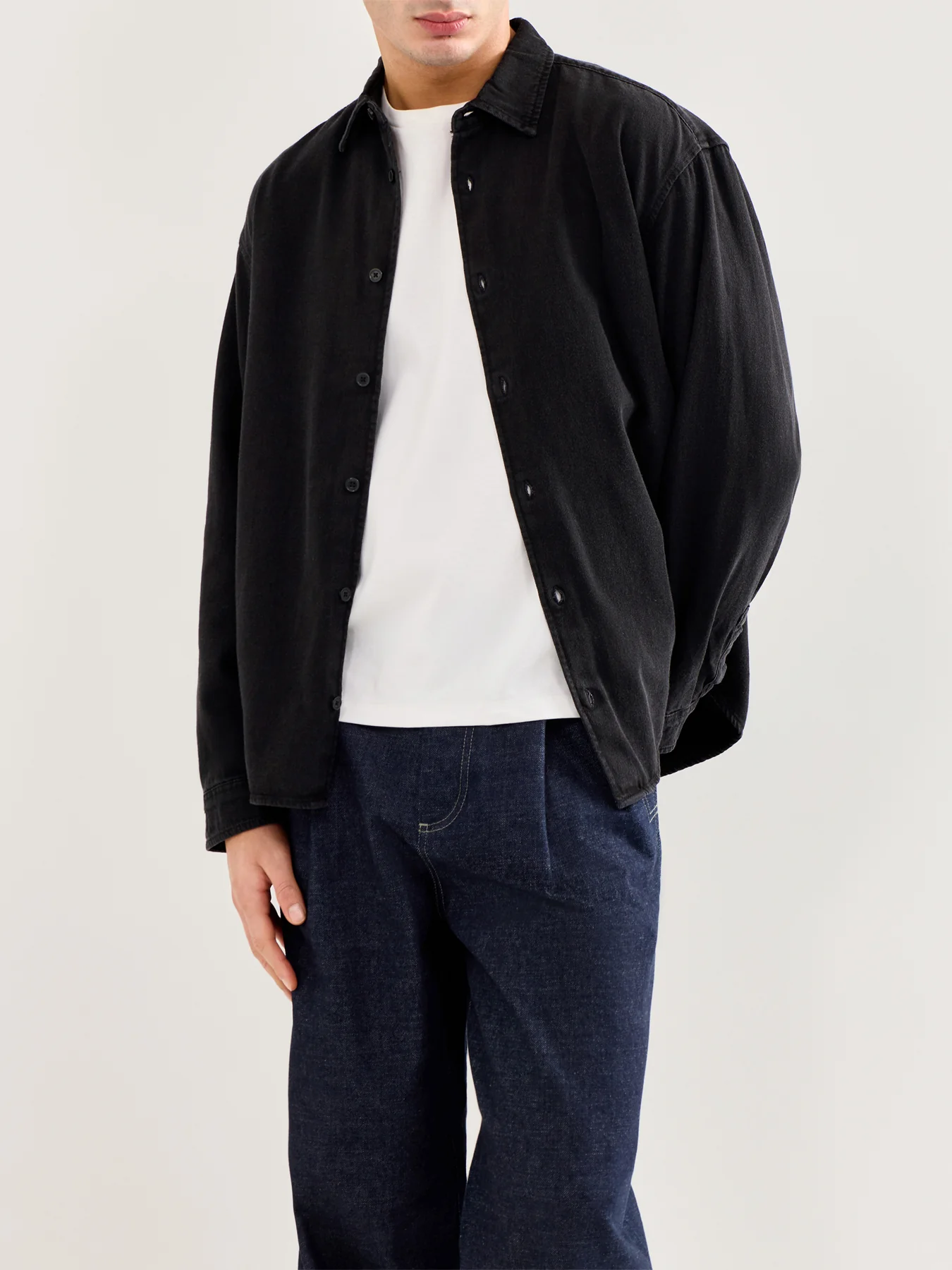Jornorrebro Denim Long Sleeve Shirt Black - Image 4