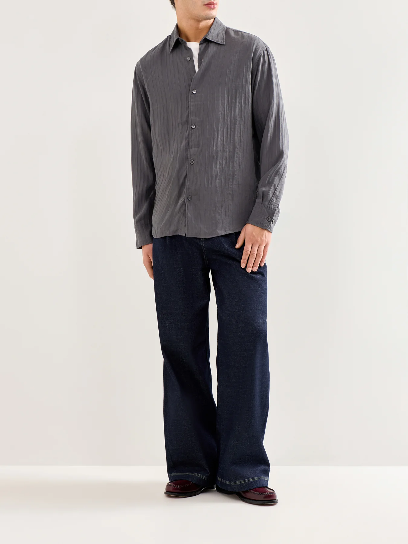 Kingston Dobby Shirt Grey - Image 2