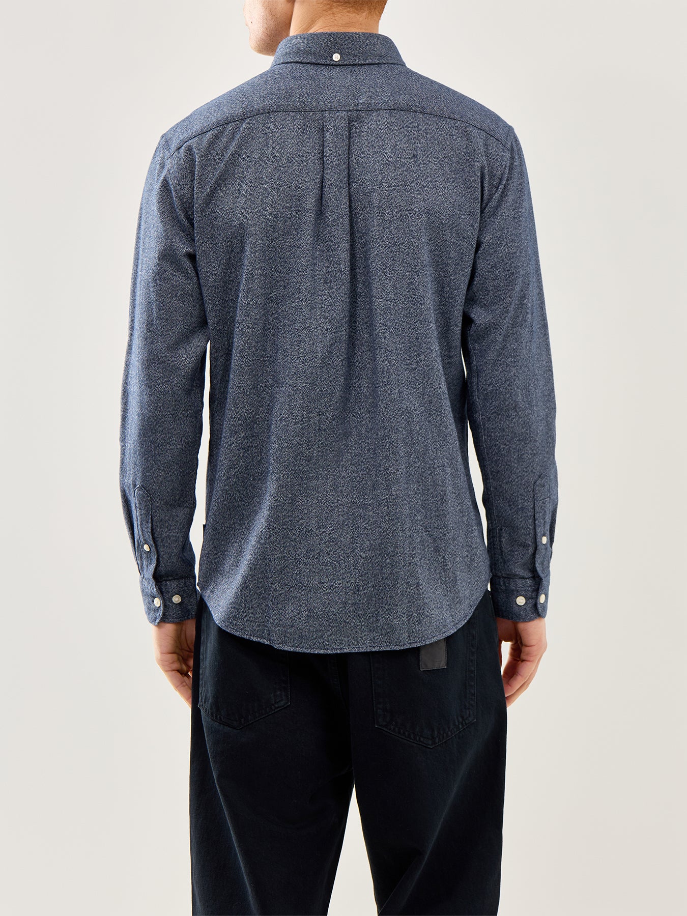 Barkley Flannel Shirt Navy - Image 4