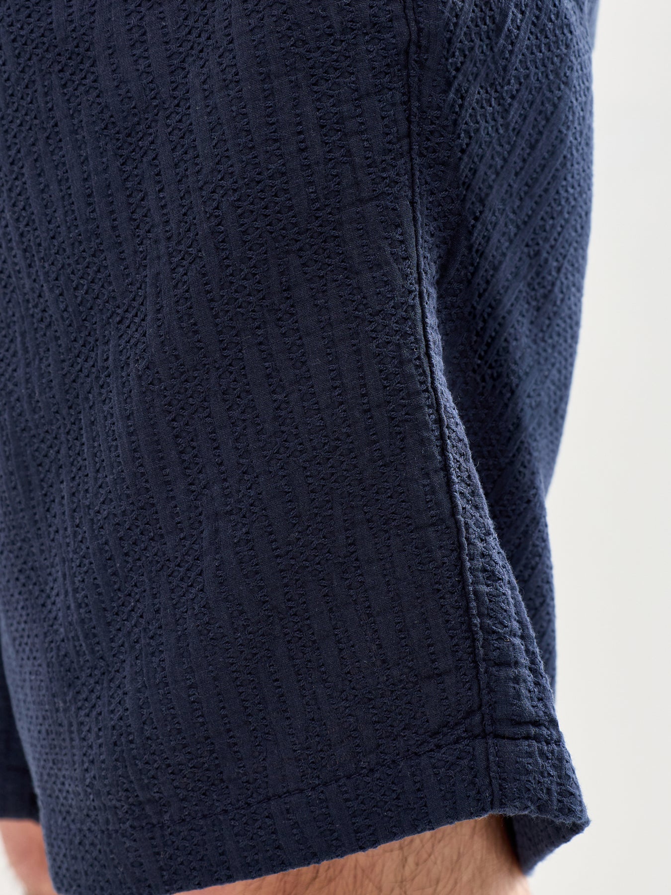 Jaiden Wavy Sweat Shorts Navy - Image 3