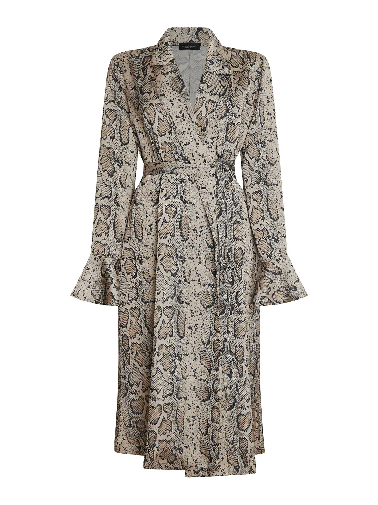 Python Print Wrap Shirt Dress