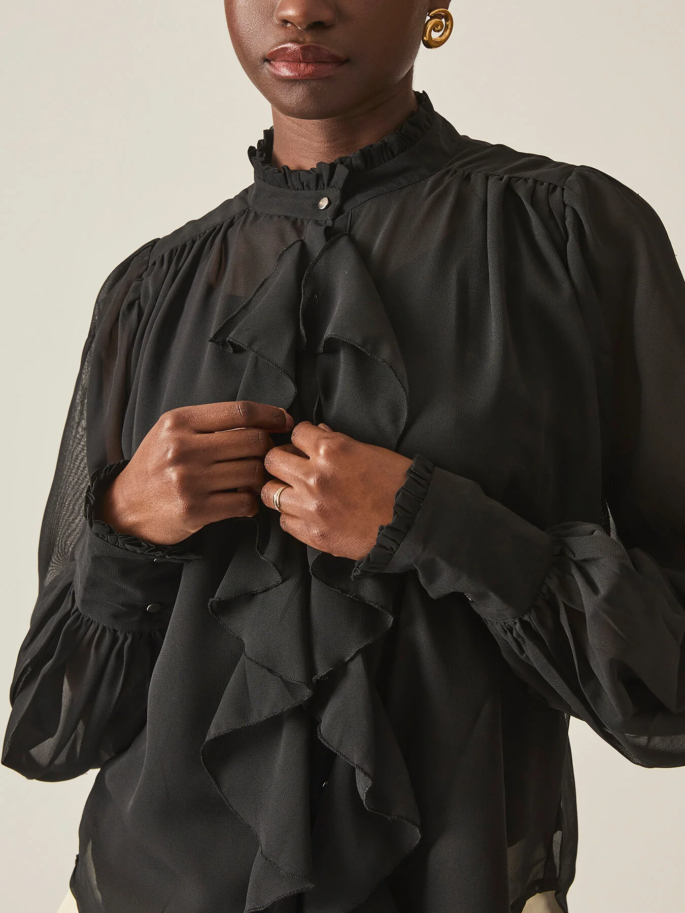 Ruffle Shift Shirt - Image 4