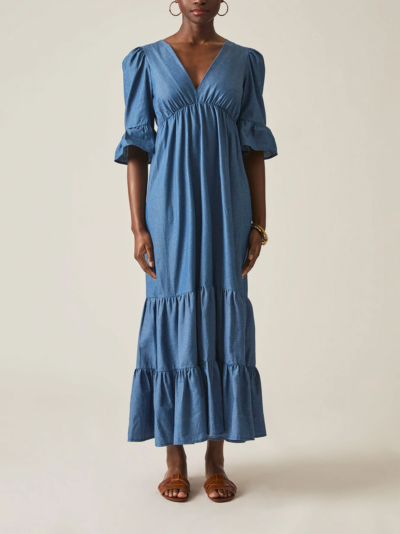 FrillTieredDenimDress - Image 2