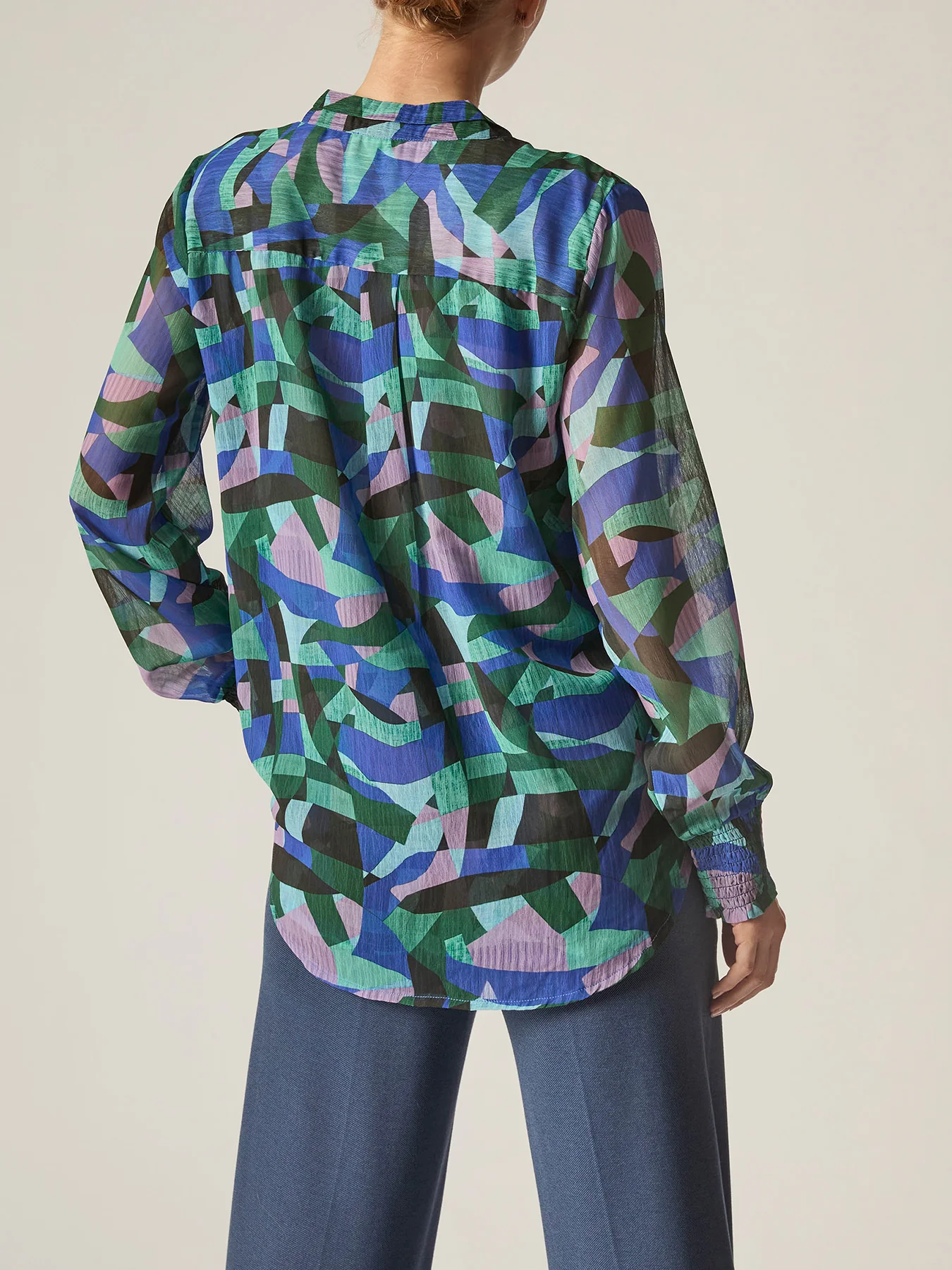 Abstract Print Blouse Pattern - Image 5