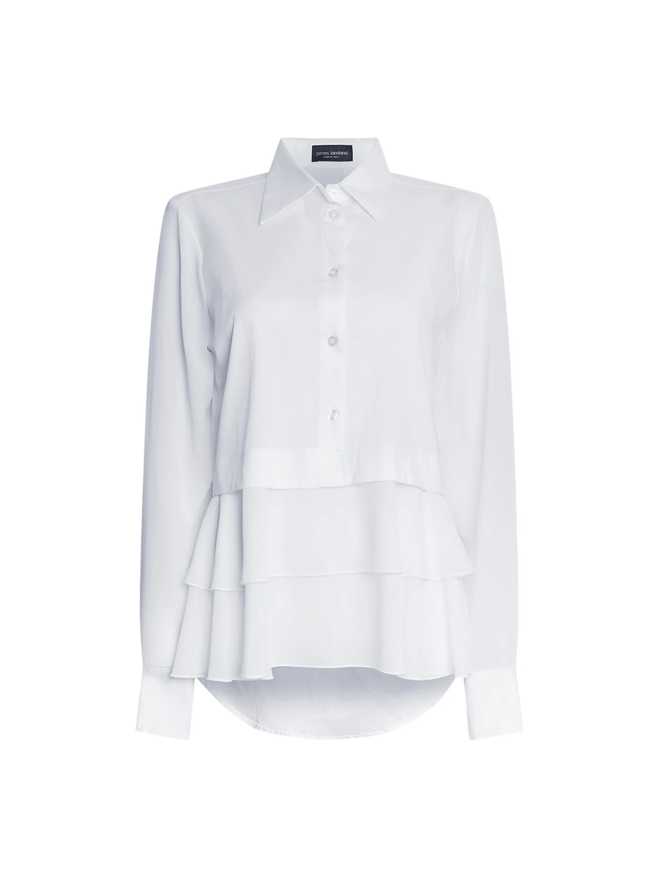 Sheer Sleeve Ruffle Shirt