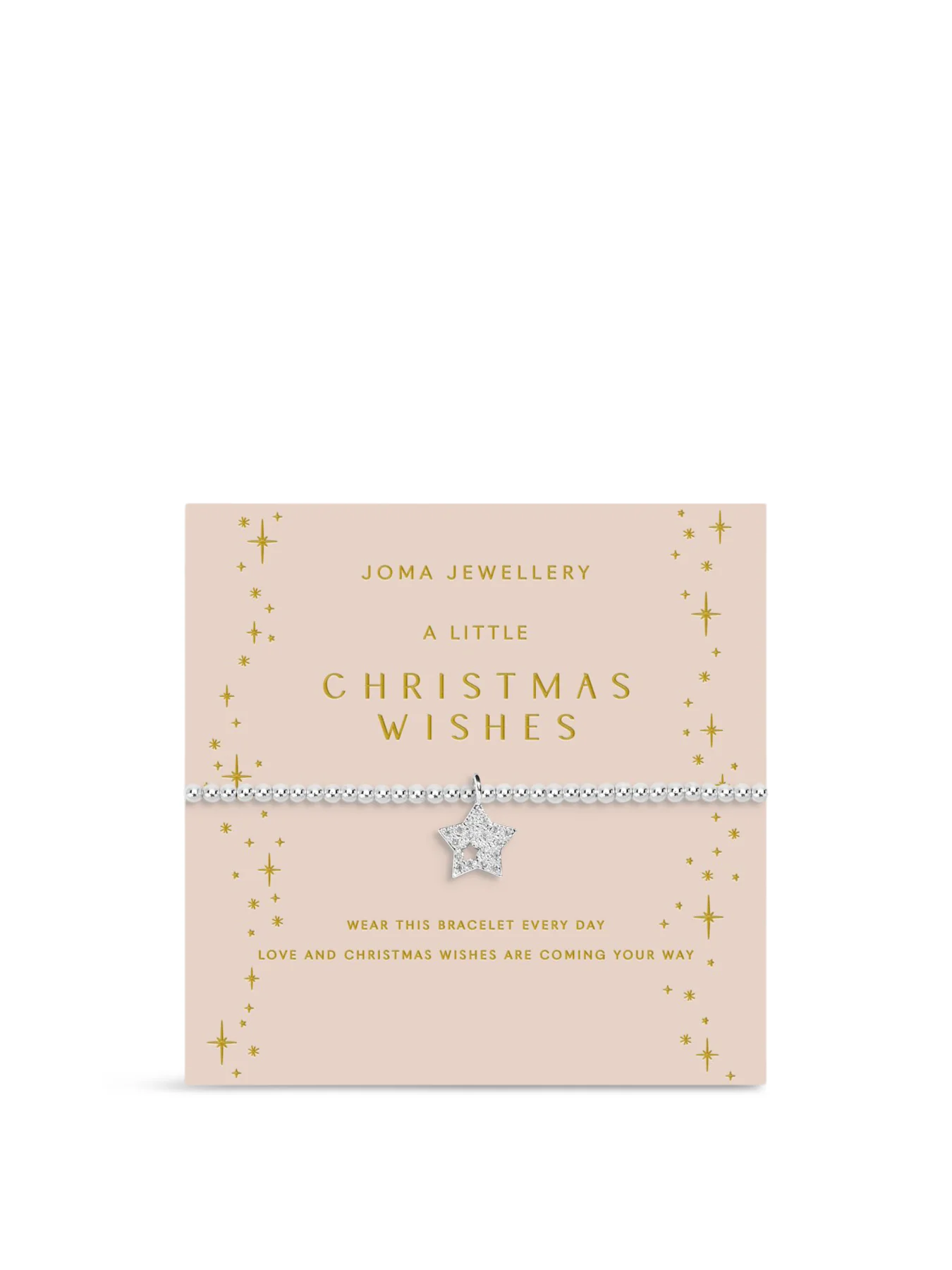 Christmas Wishes Silver Plated Bracelet