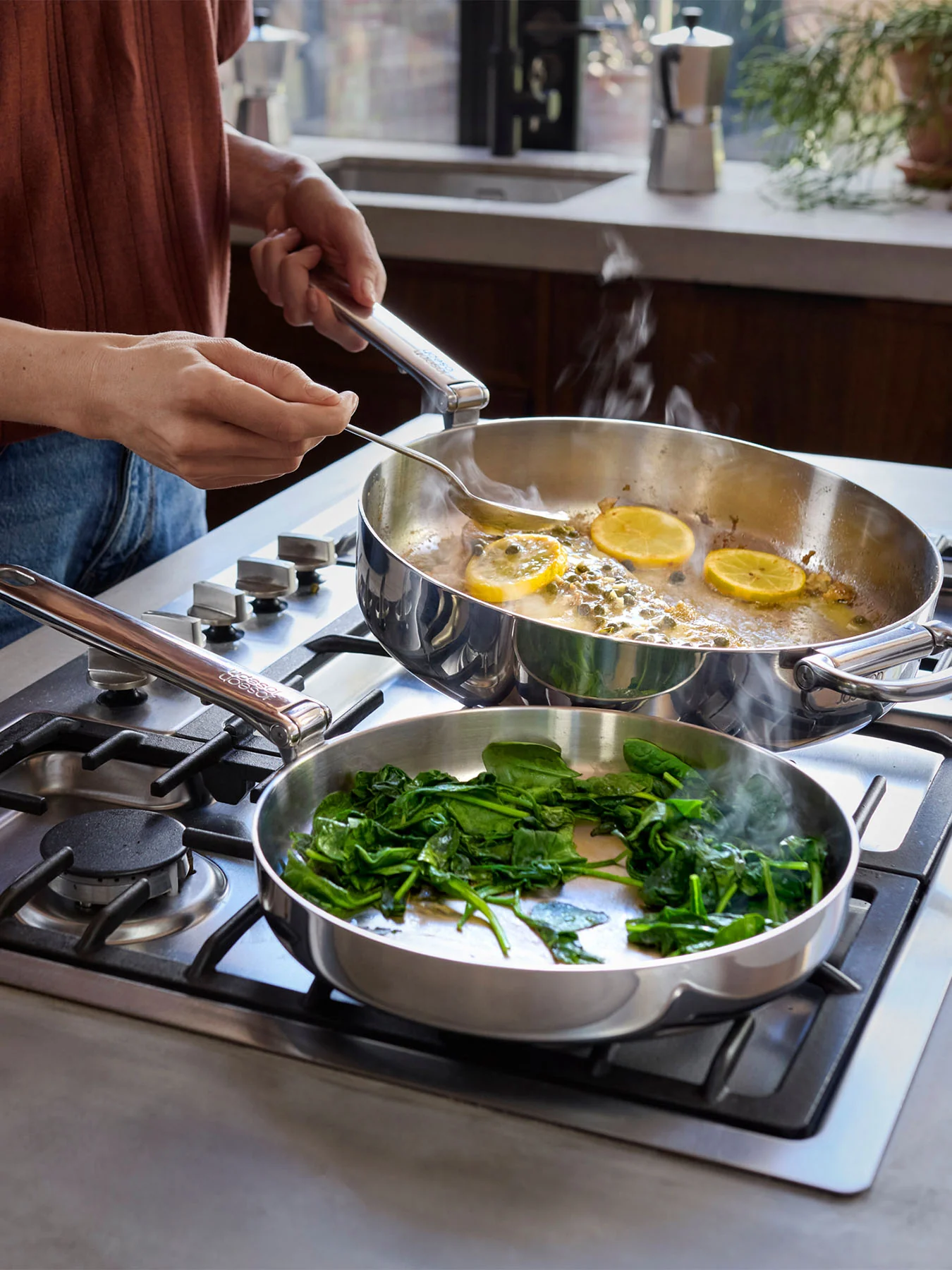 Space Steel Stainless Steel Frying Pan 24cm - Image 3