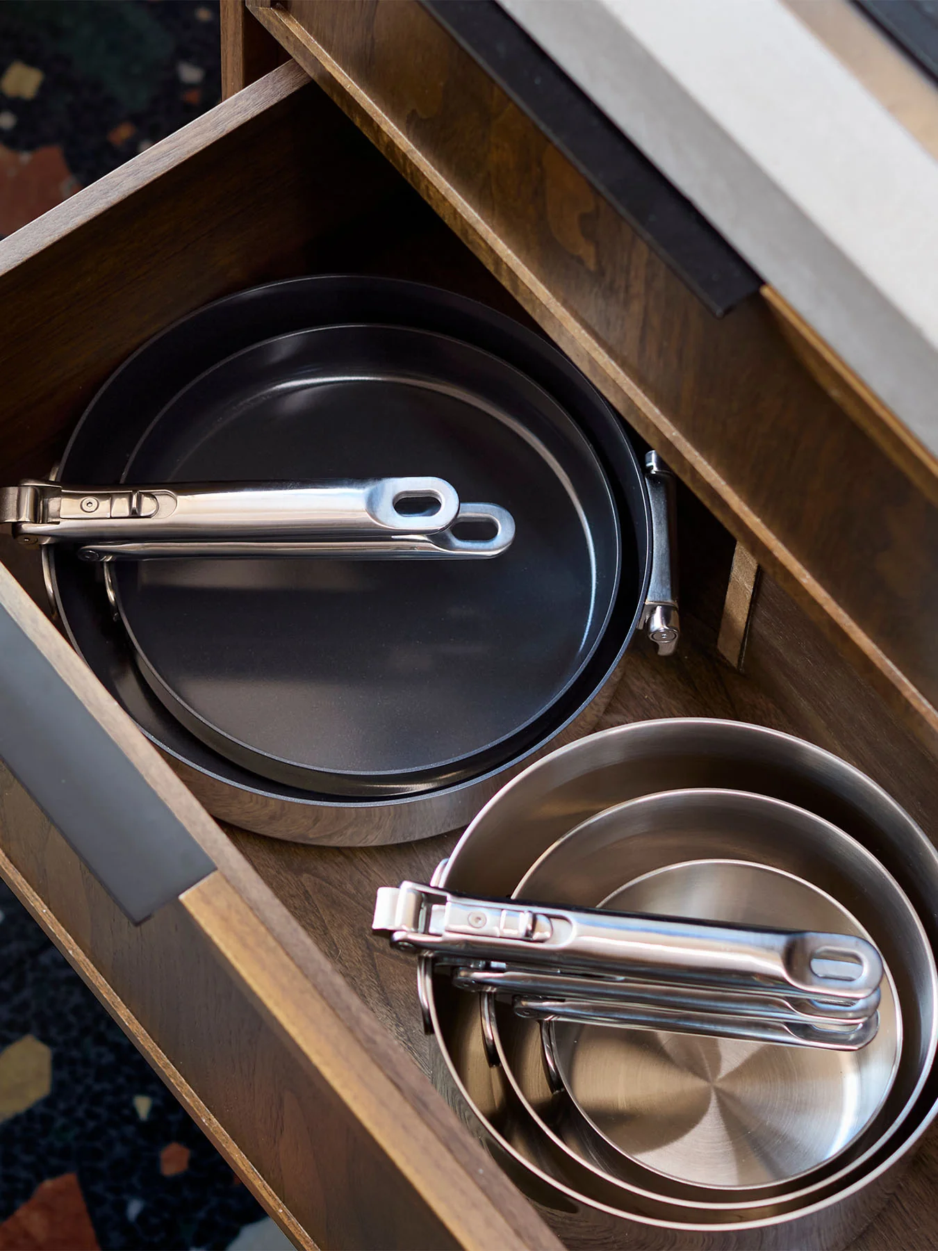 Space Steel Stainless Steel Coated Frying Pan 24cm - Image 5