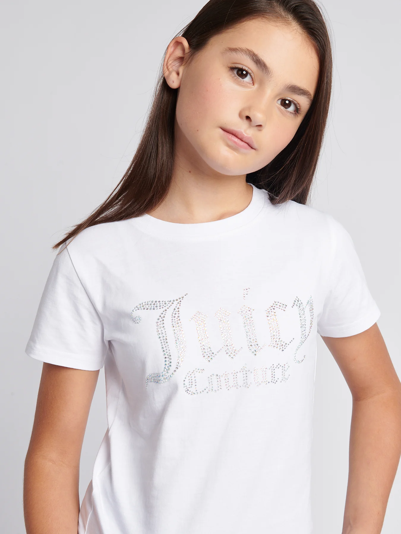 Diamante Fitted Tee White - Image 6
