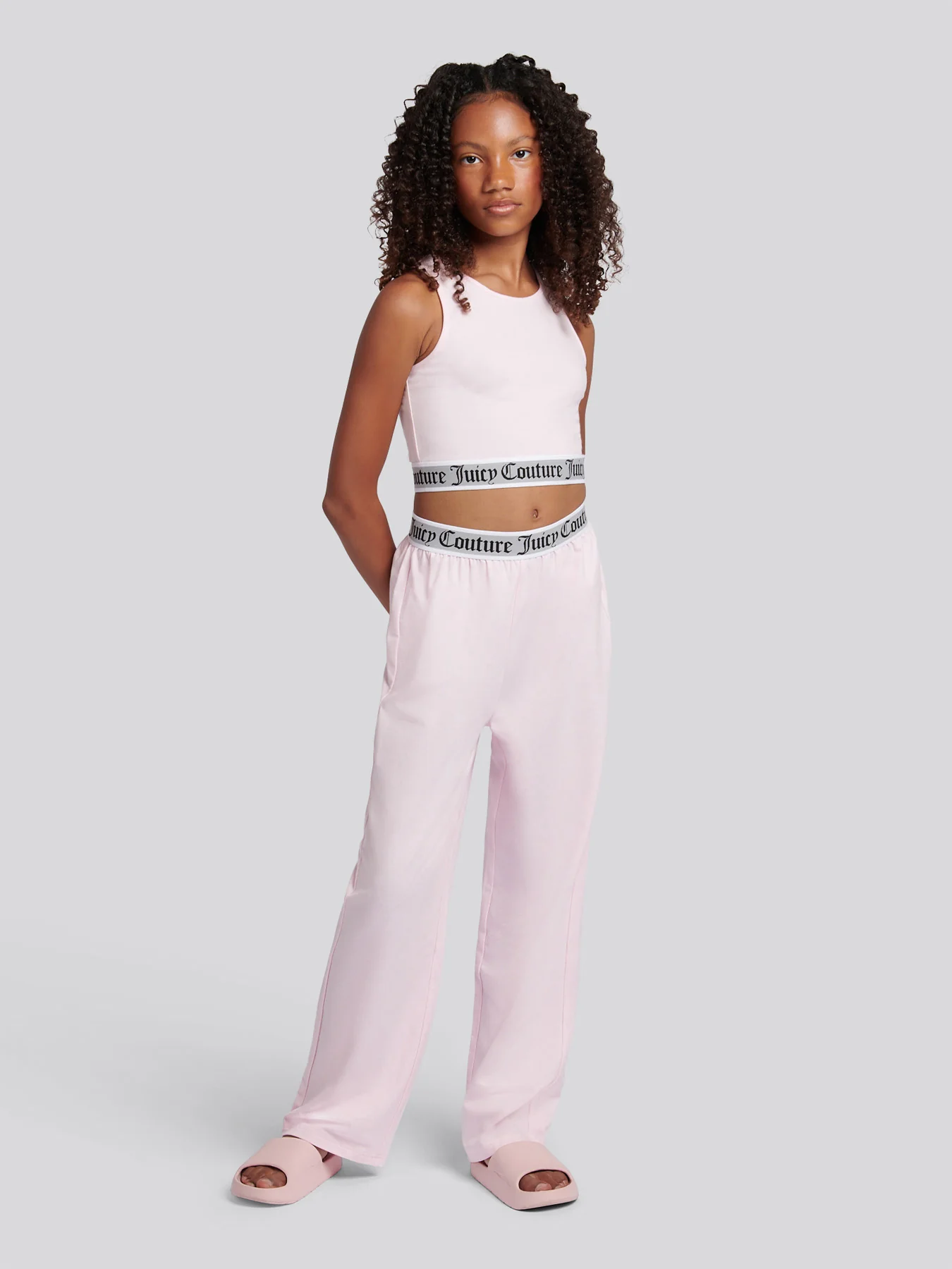 Juicy Elastic Lounge SS Crop Vest and Wide Leg - Image 3