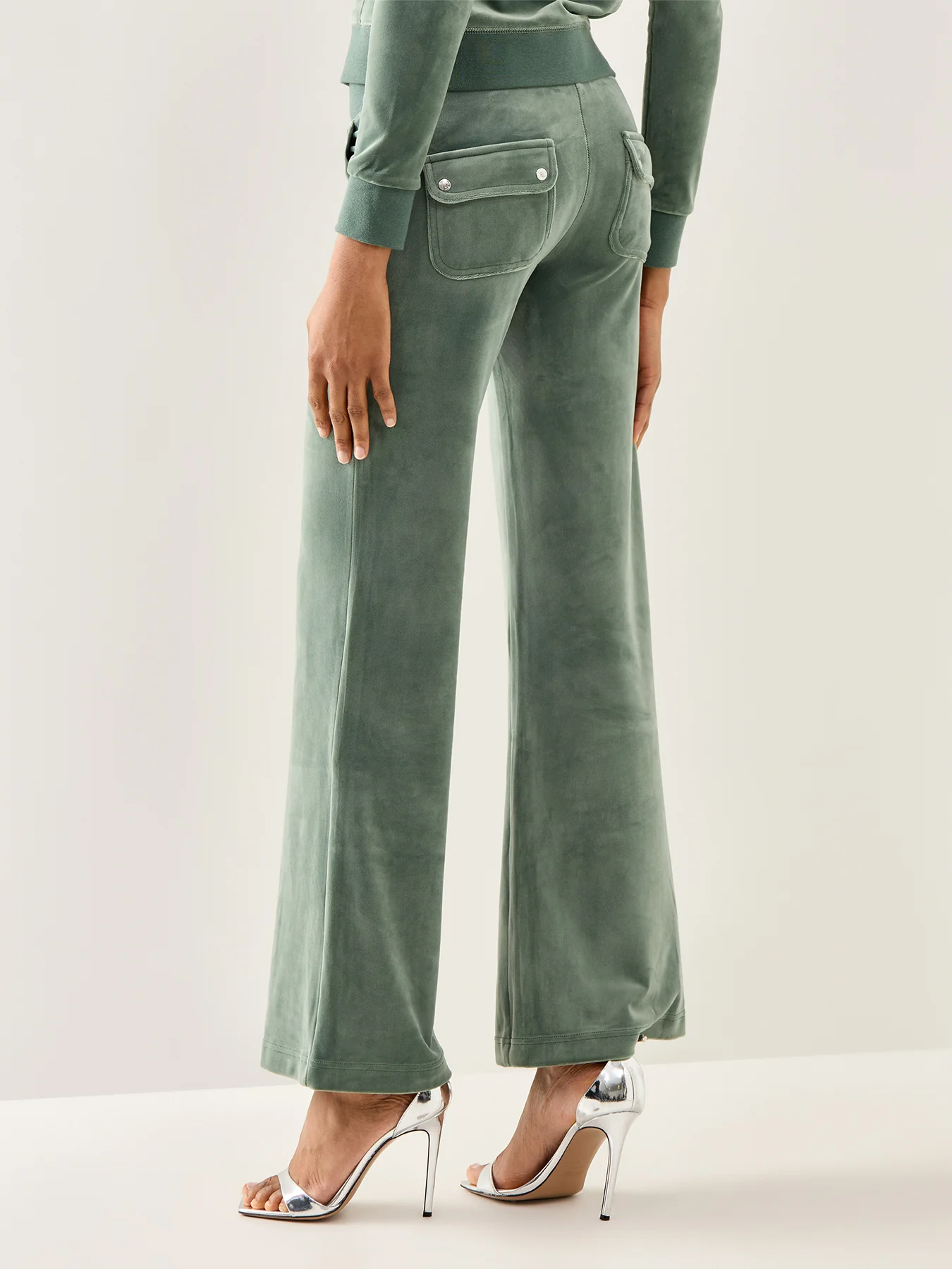 Layla Pocket Low Rise Pants Green - Image 5