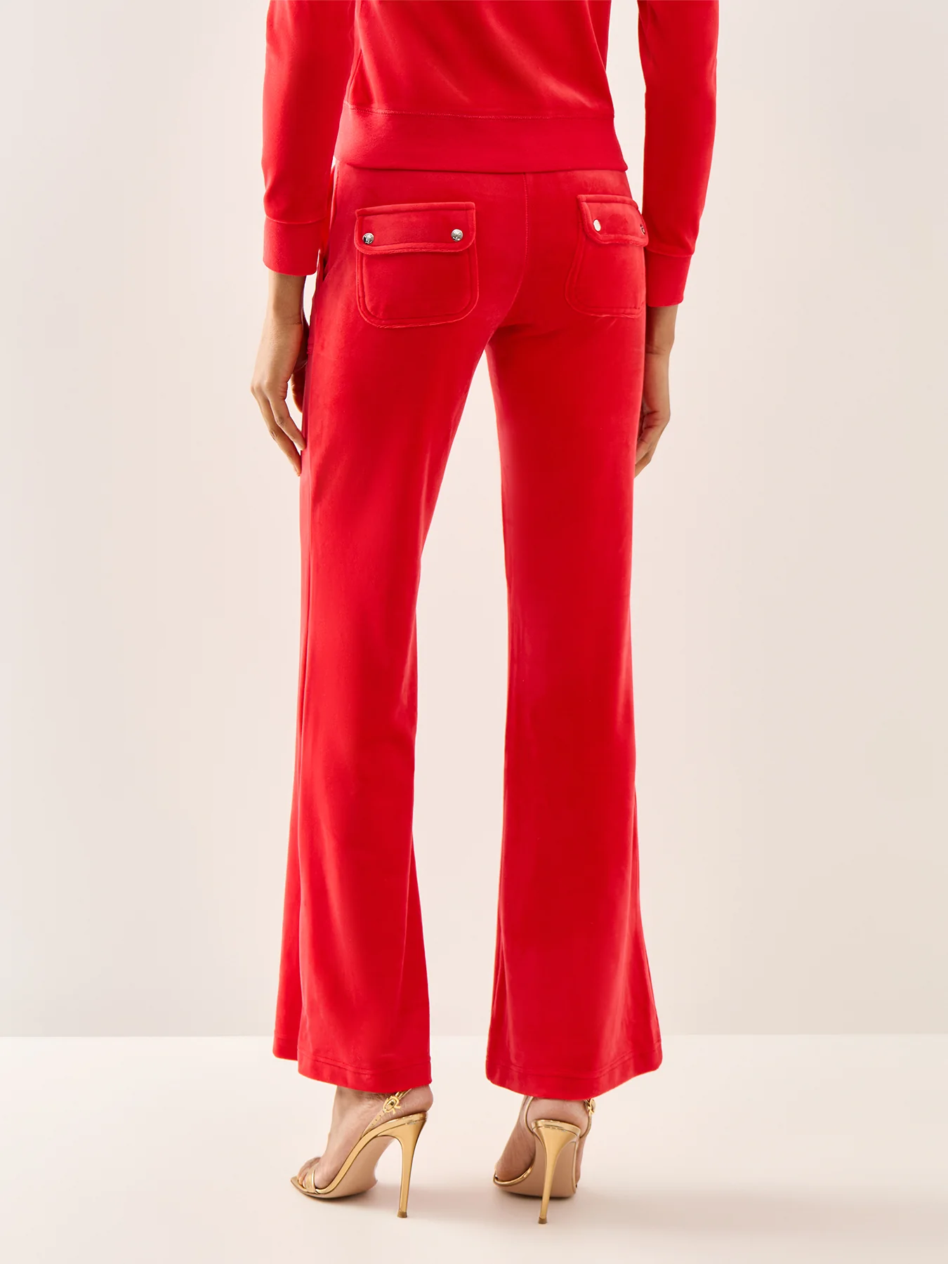 Layla Pocket Low Rise Pants Red - Image 5