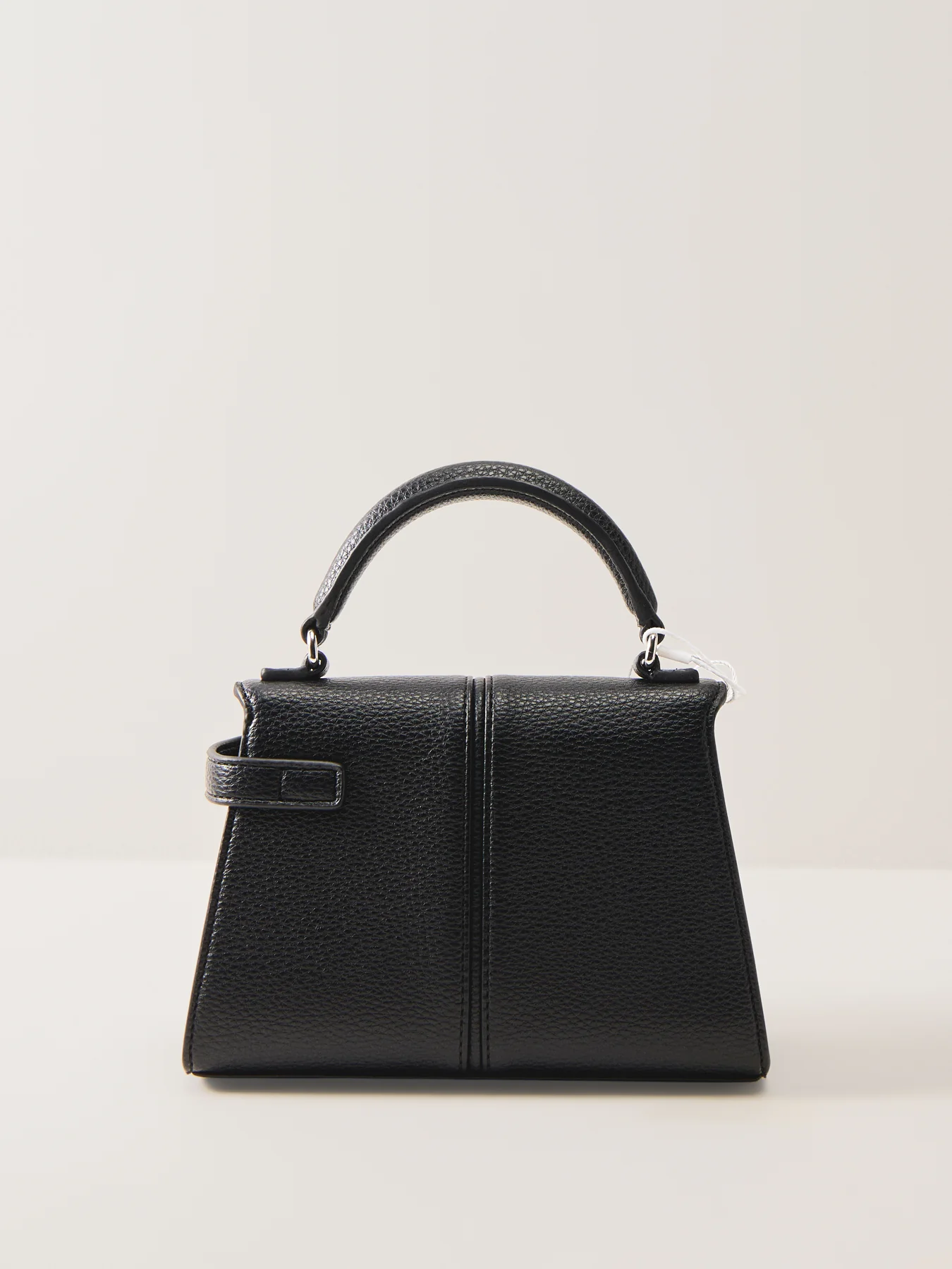 Elise Large Top Handle Vegan Leather Bag Black - Image 3