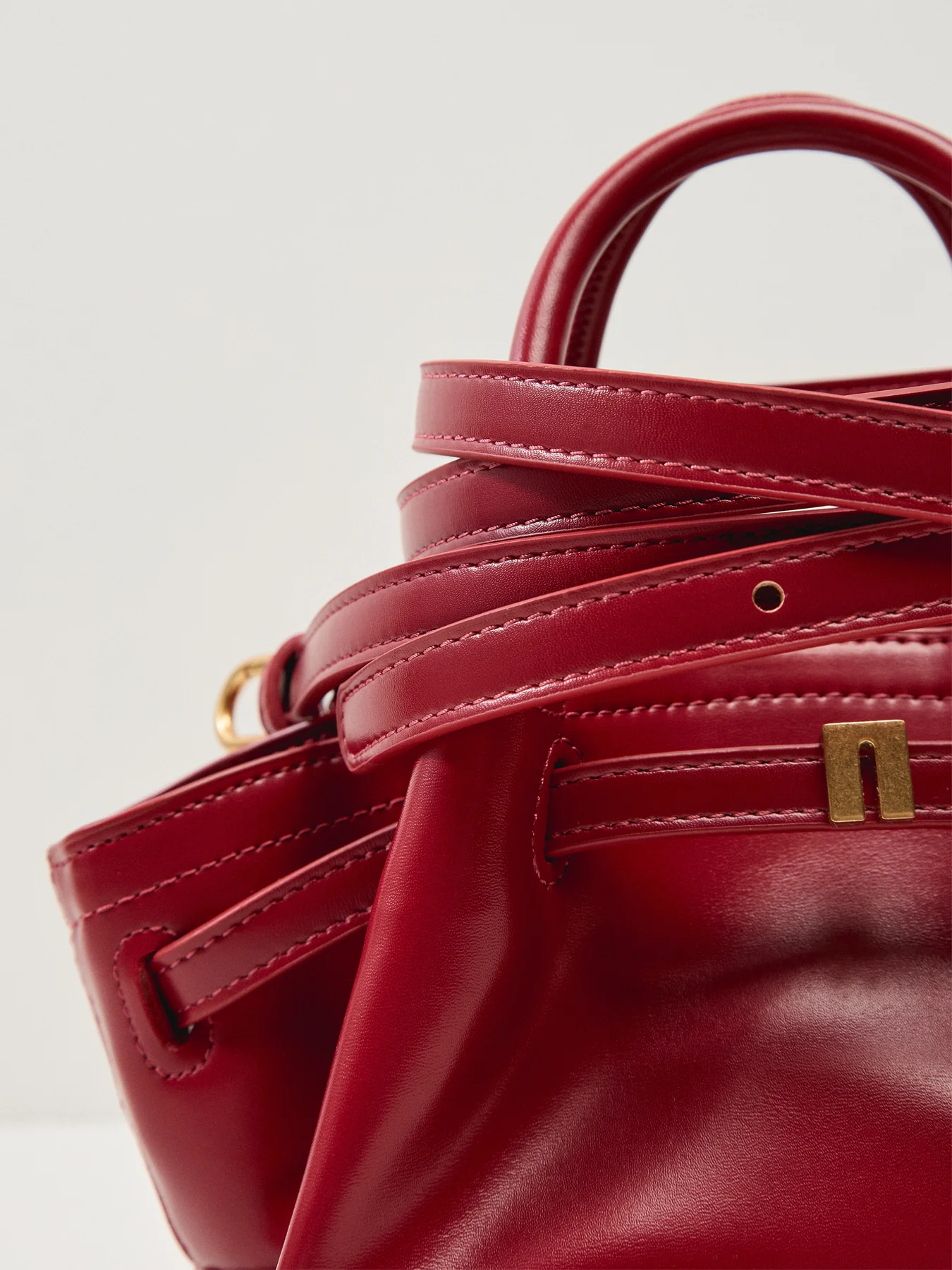 Hana Mini Tote Bag Claret - Image 5