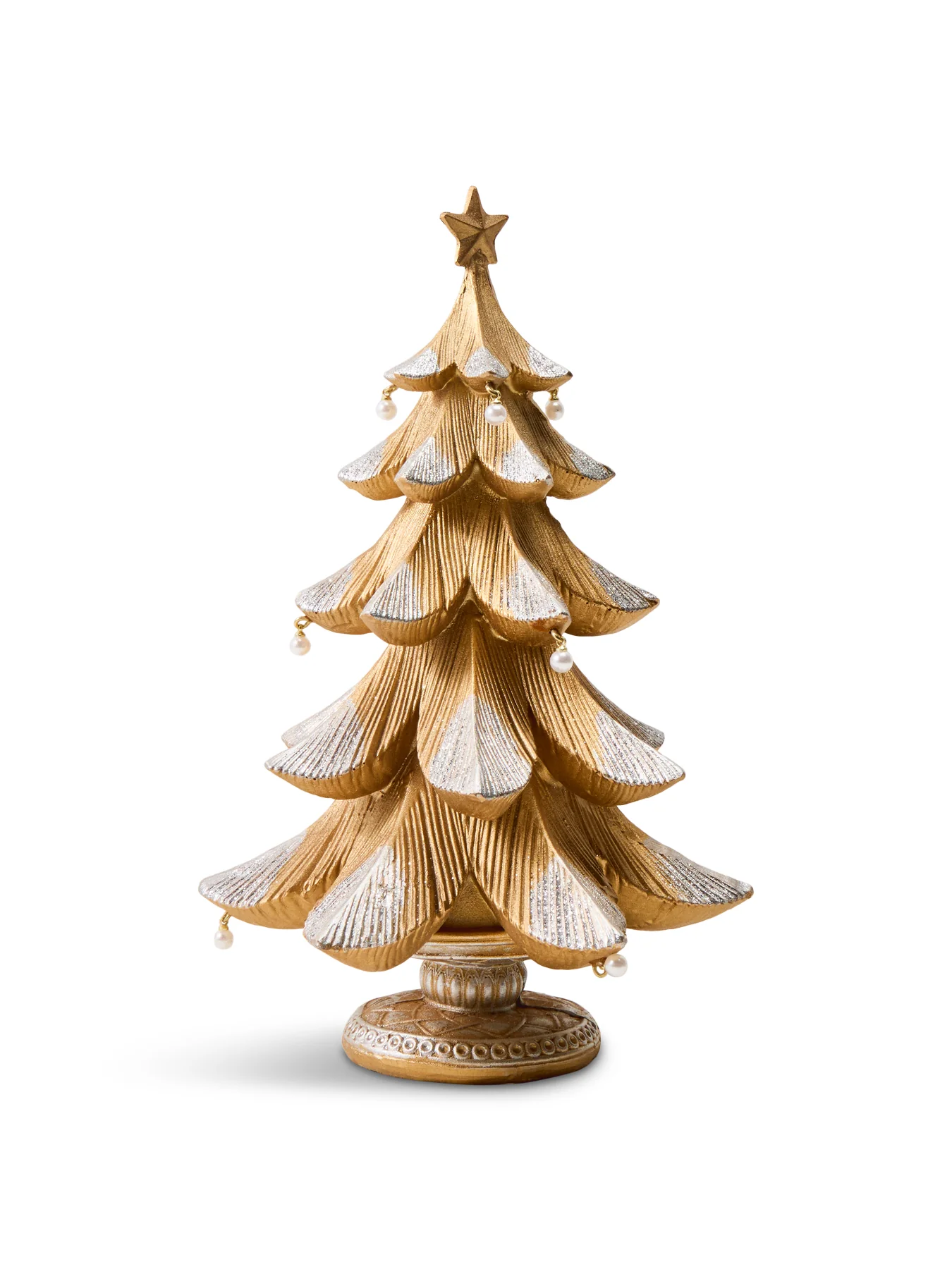 Polyresin Glittered Christmas Tree Gold - Image 2