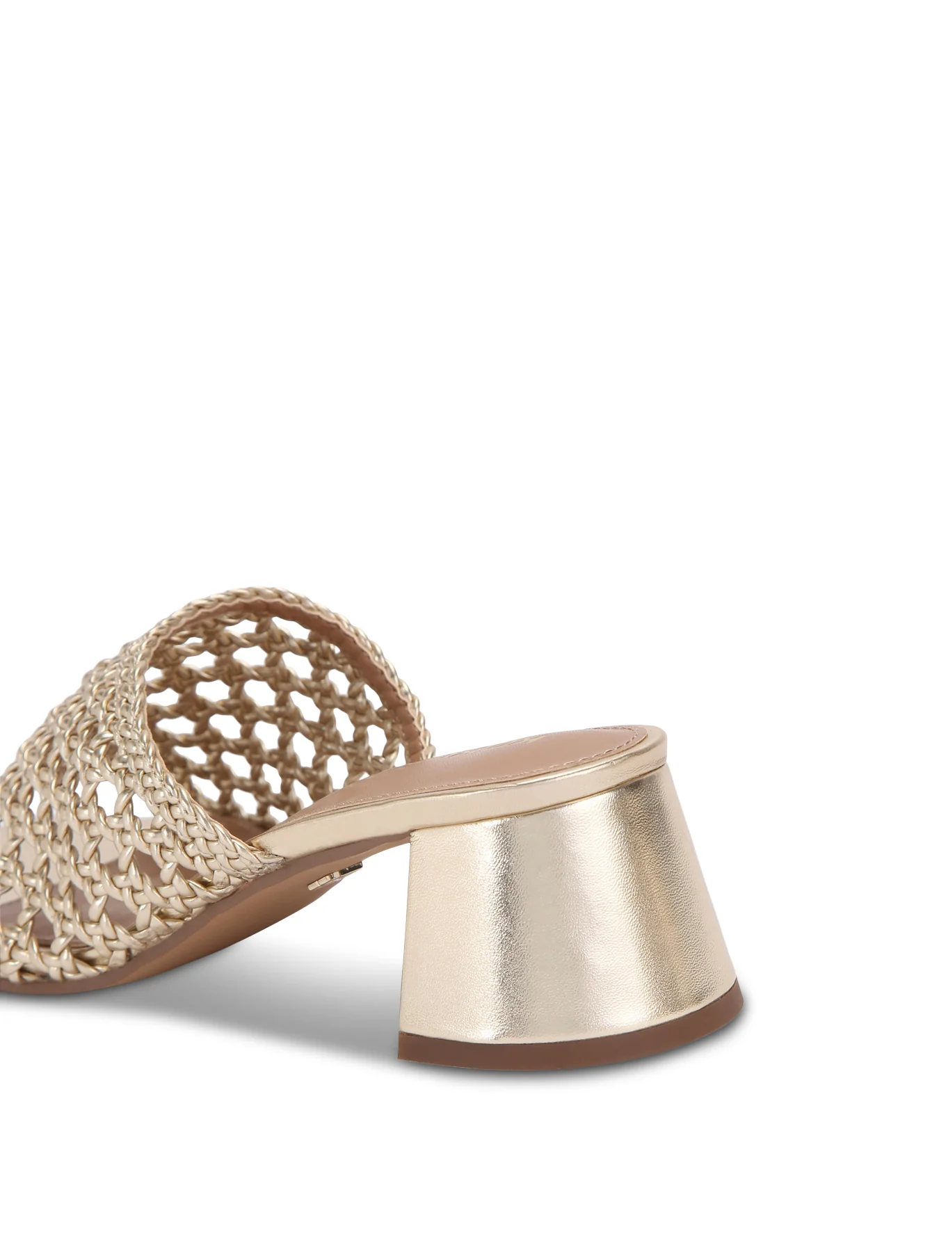 Remi Gold Block Heel Sandal - Image 3