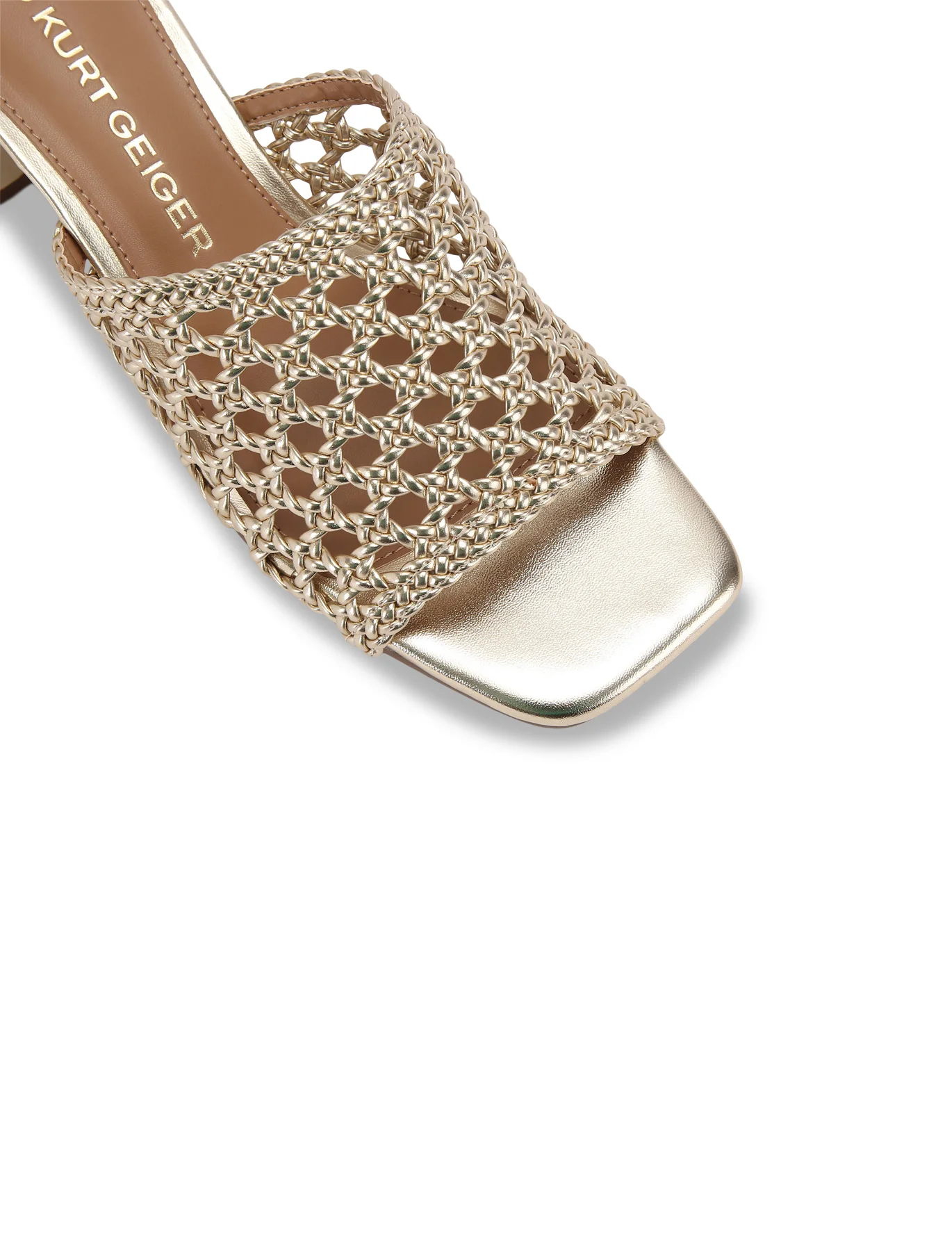 Remi Gold Block Heel Sandal - Image 4