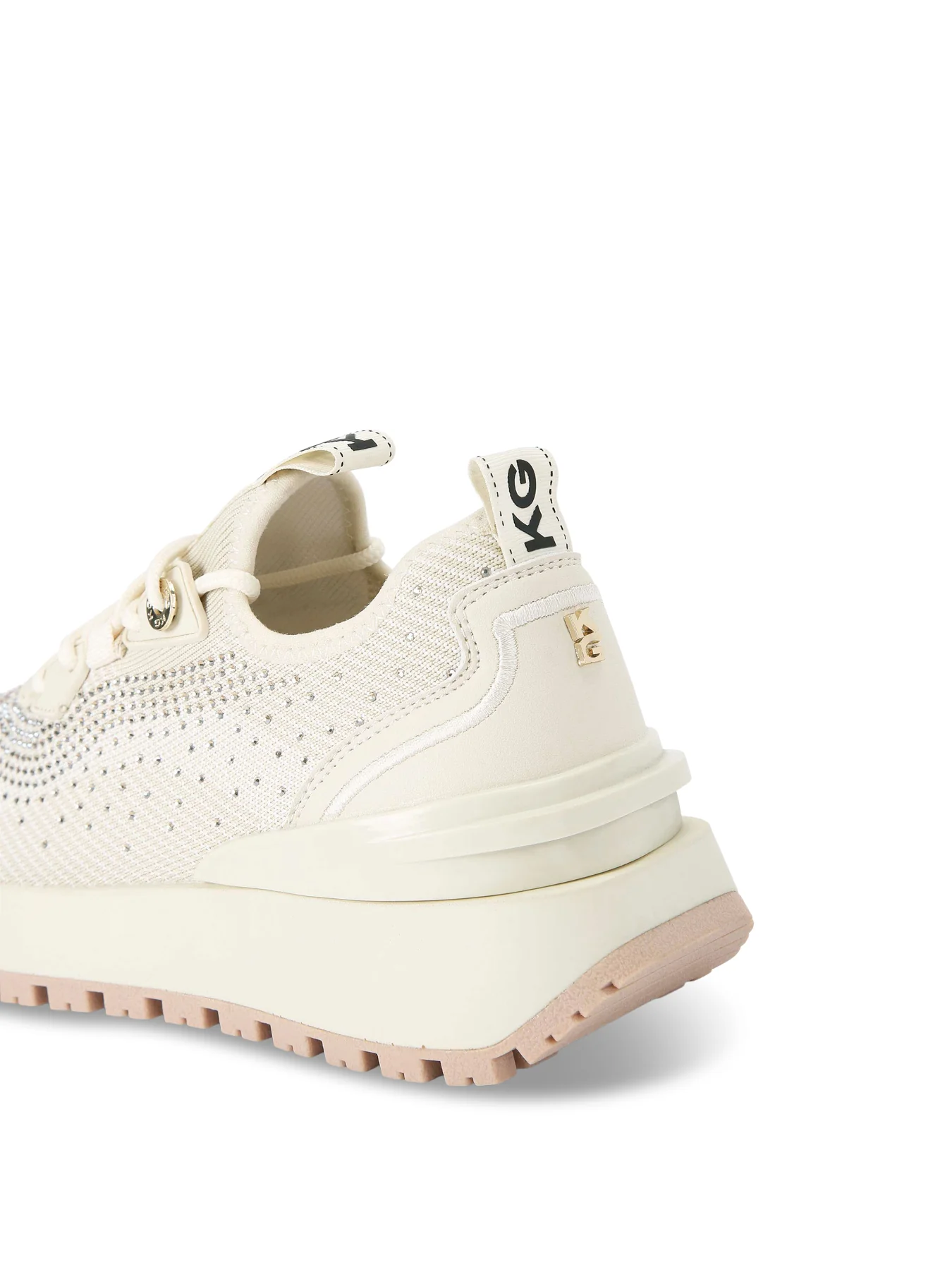 Louisa Knit Gem Bone Trainers - Image 3