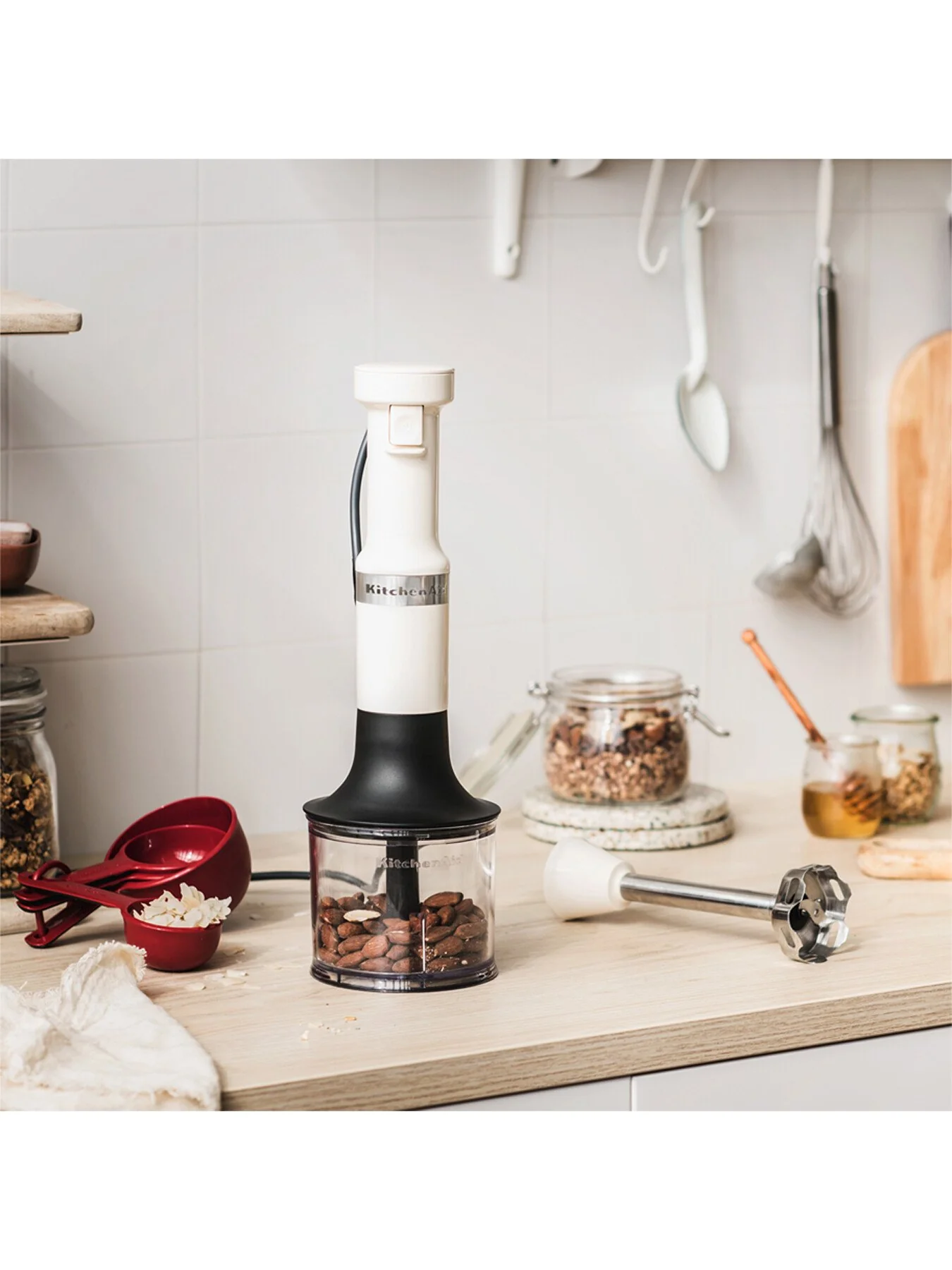 KitchenAid Corded Hand Blender Almond Cream - Image 3