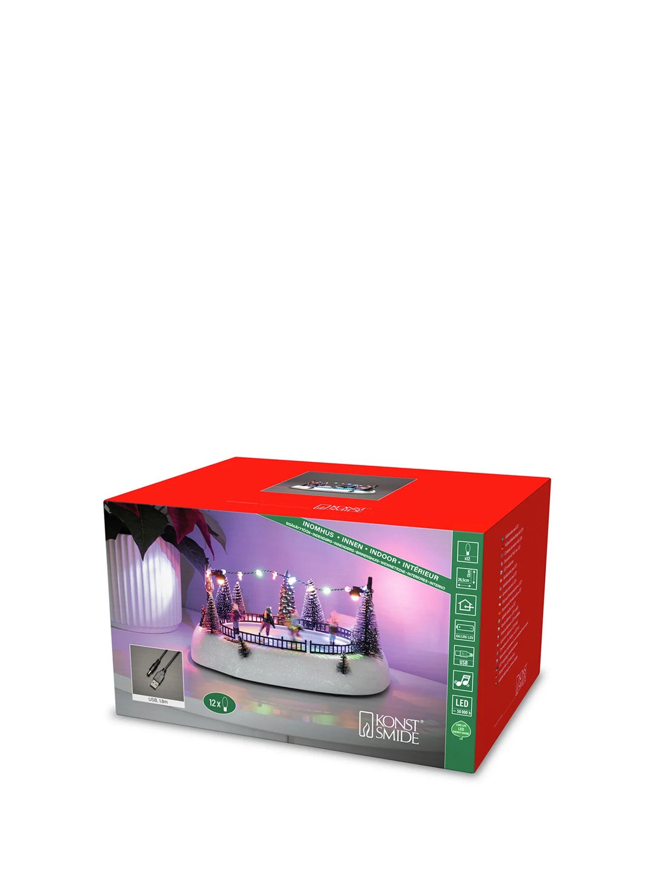 Ice Rink 12 LED Music USB Christmas Decoration - Image 3