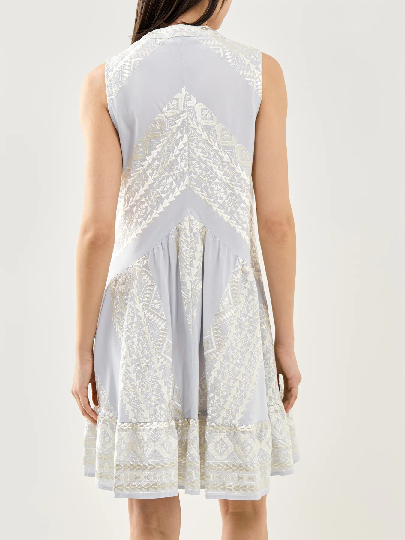 Triangle Sleeveless Mini Dress Grey - Image 5