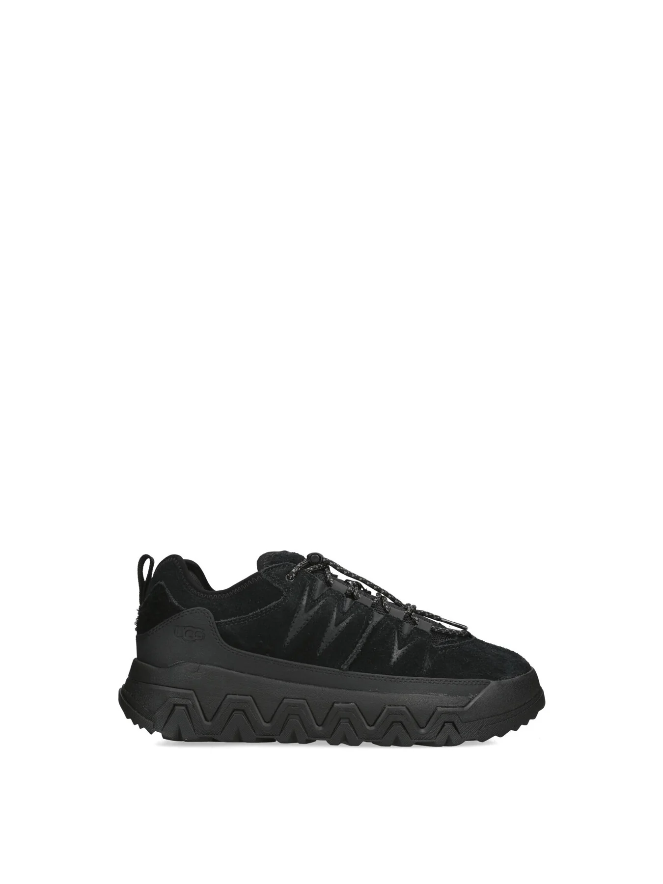 Mens Captrail Suede Low Top Trainers Black - Image 4