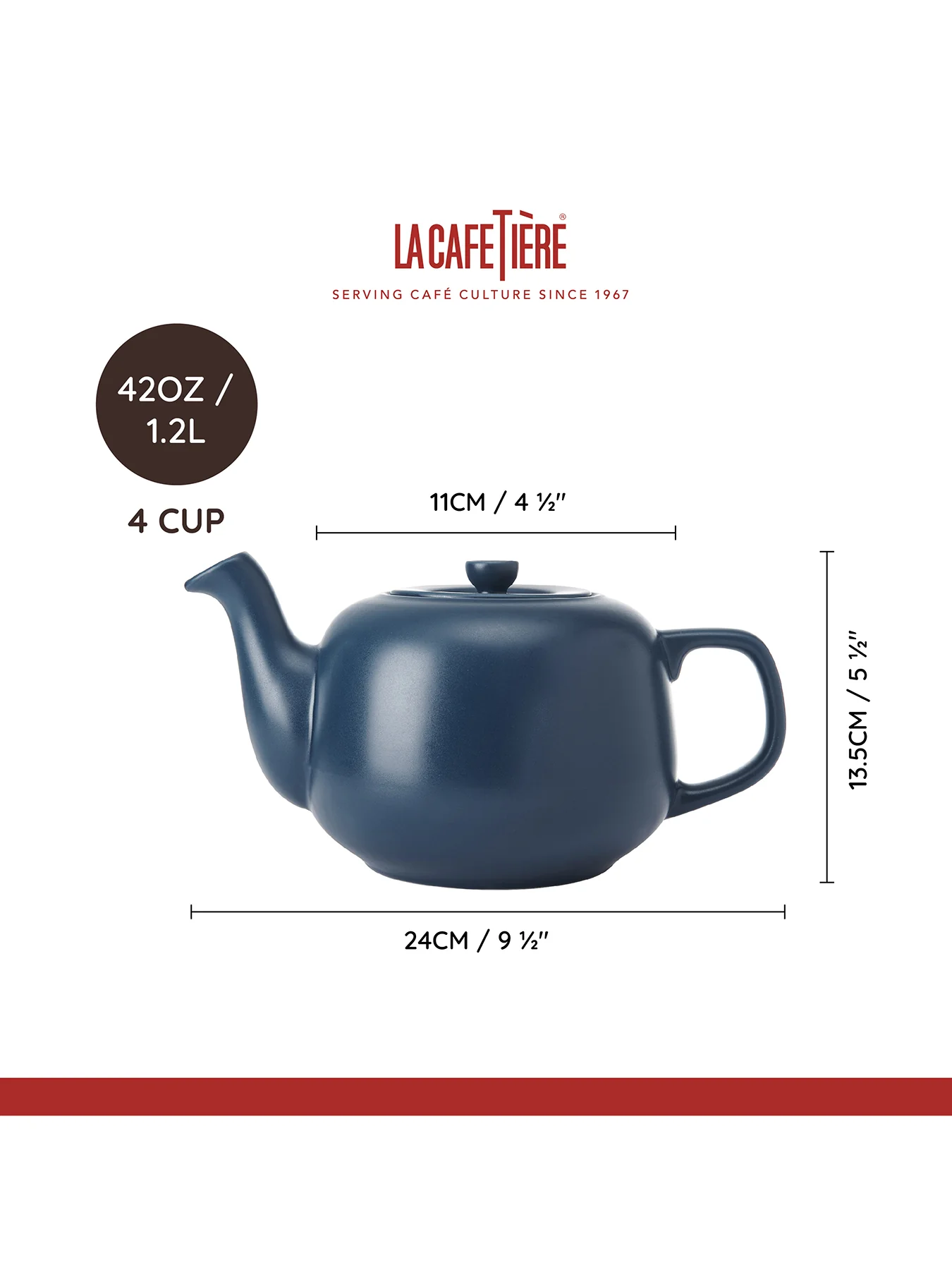 Ceramic Teapot Navy - Image 3